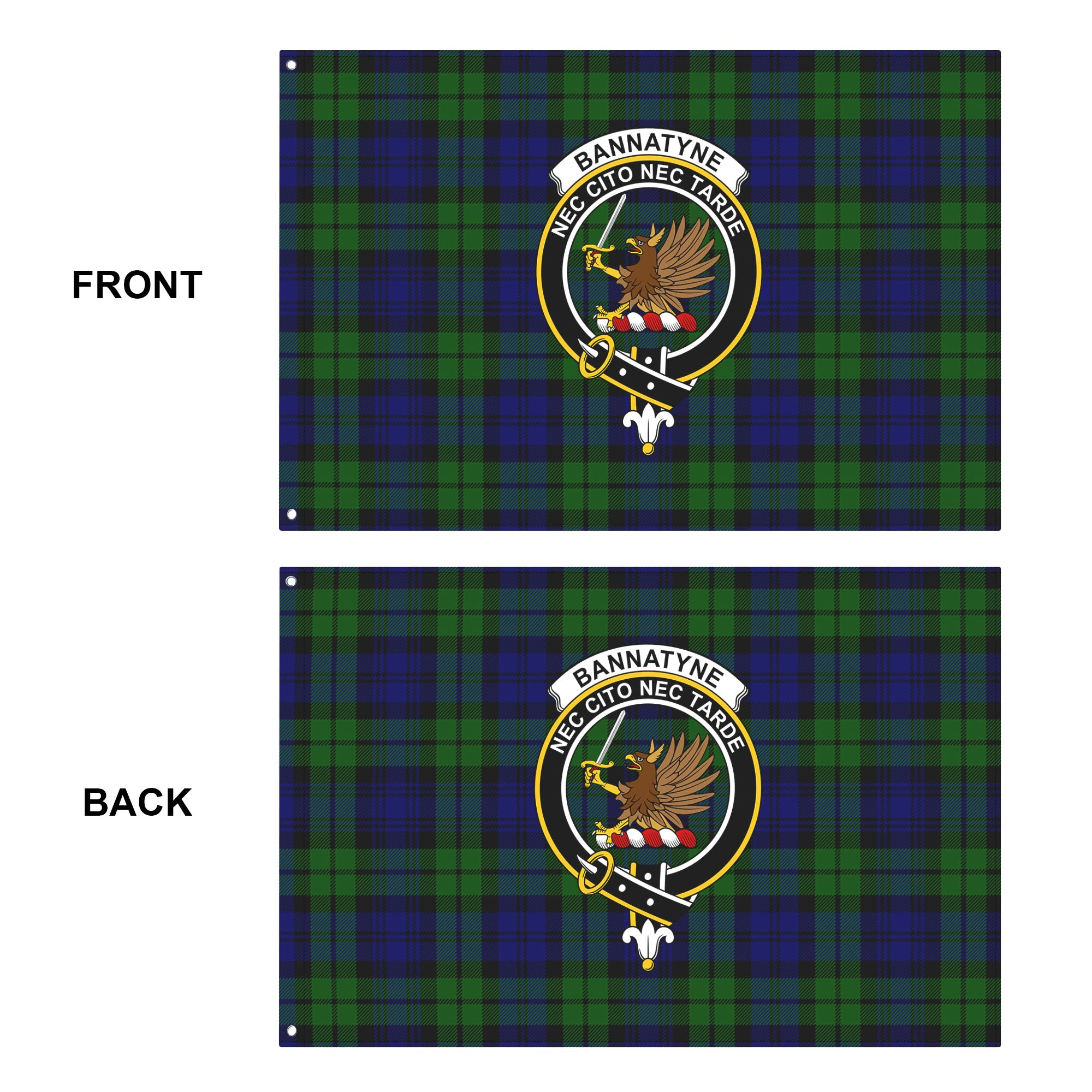 Bannatyne Tartan Crest House Flag