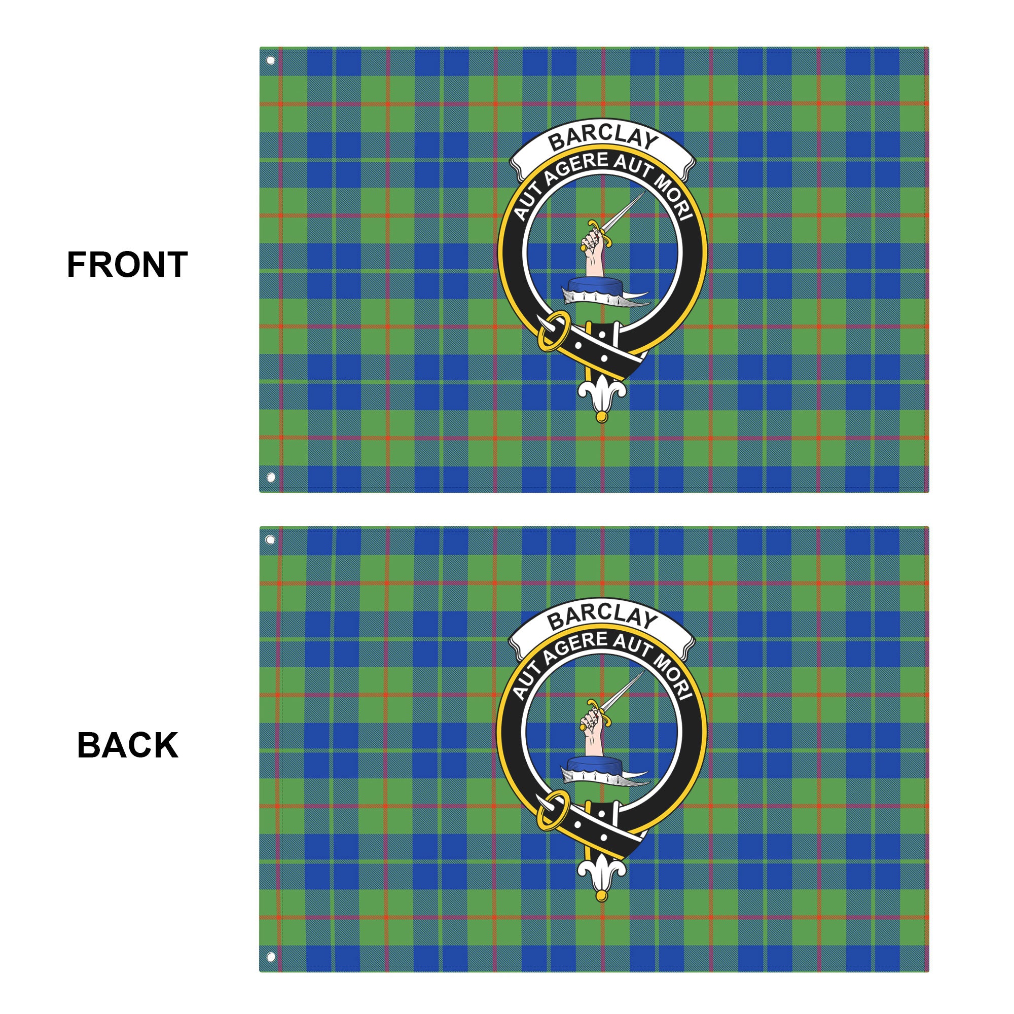 Barclay Hunting Ancient Tartan Crest House Flag