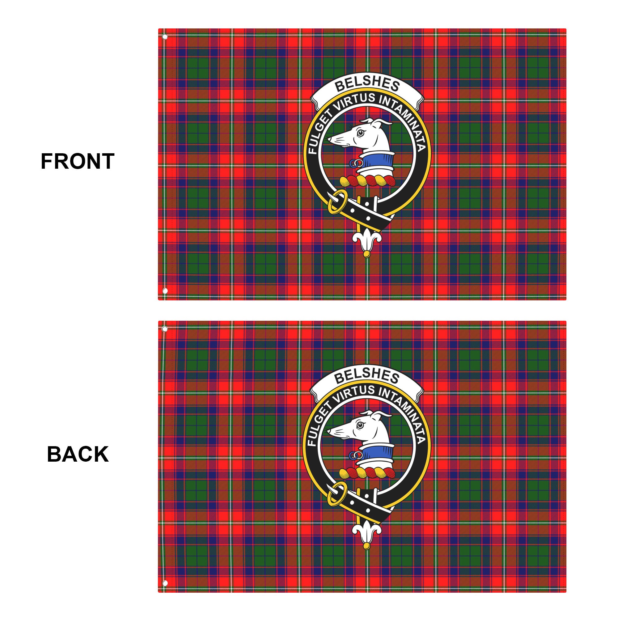 Belshes Tartan Crest House Flag