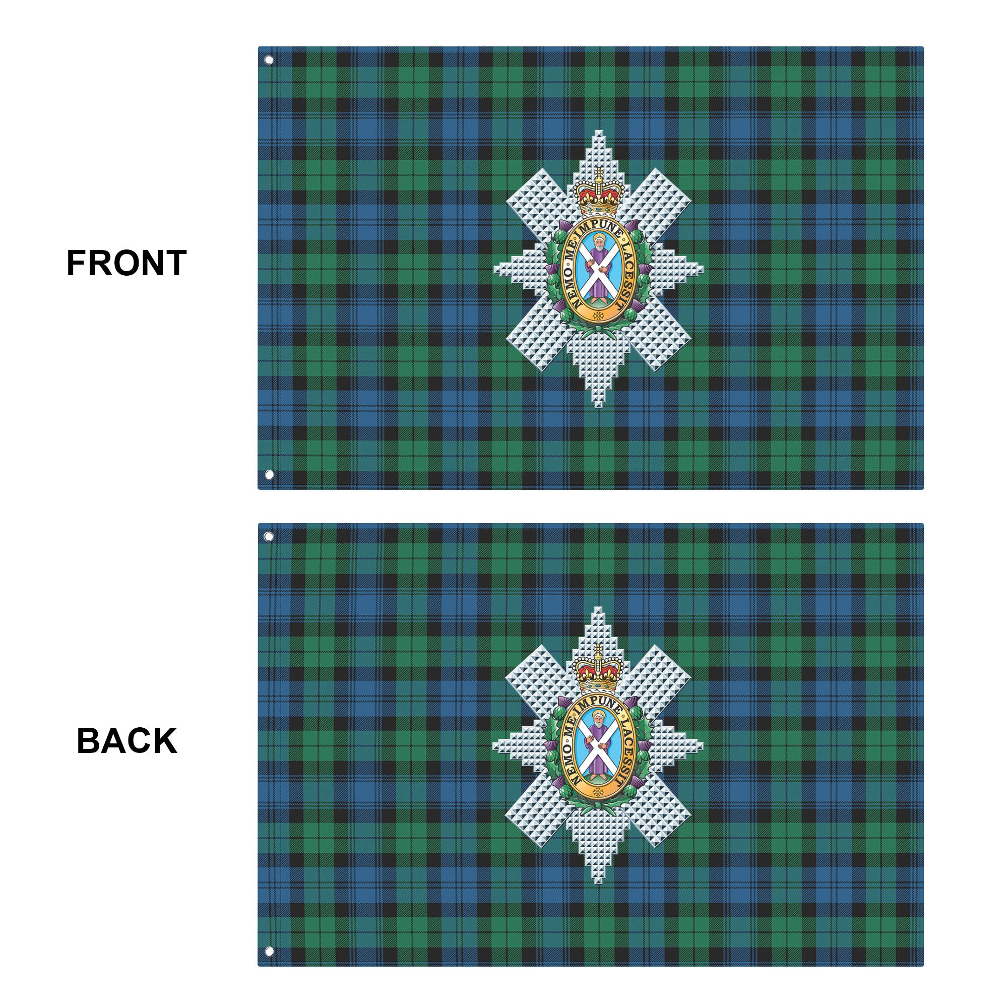 Black Watch Ancient Tartan Crest House Flag