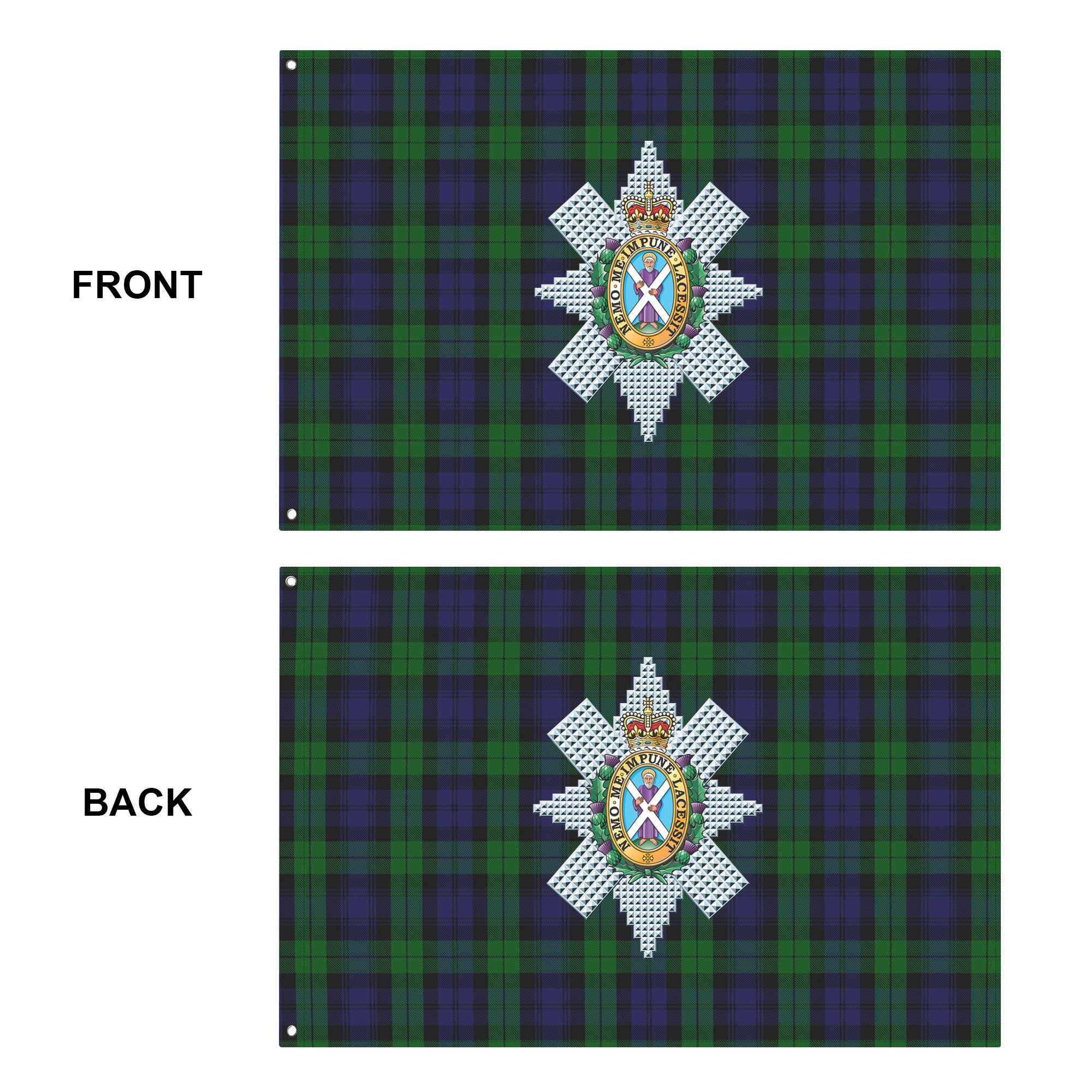 Black Watch Tartan Crest House Flag