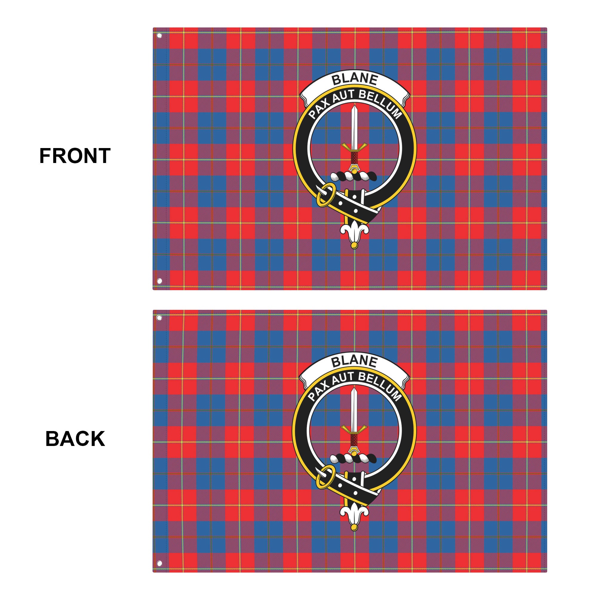 Blane Tartan Crest House Flag