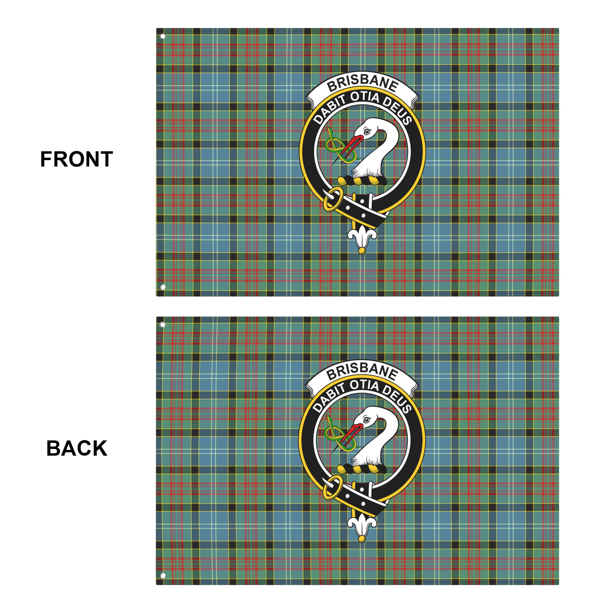 Brisbane Tartan Crest House Flag