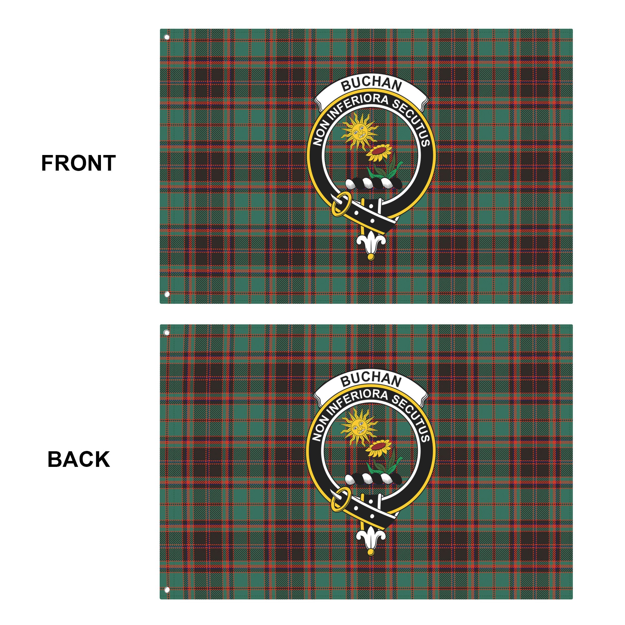 Buchan Ancient Tartan Crest House Flag
