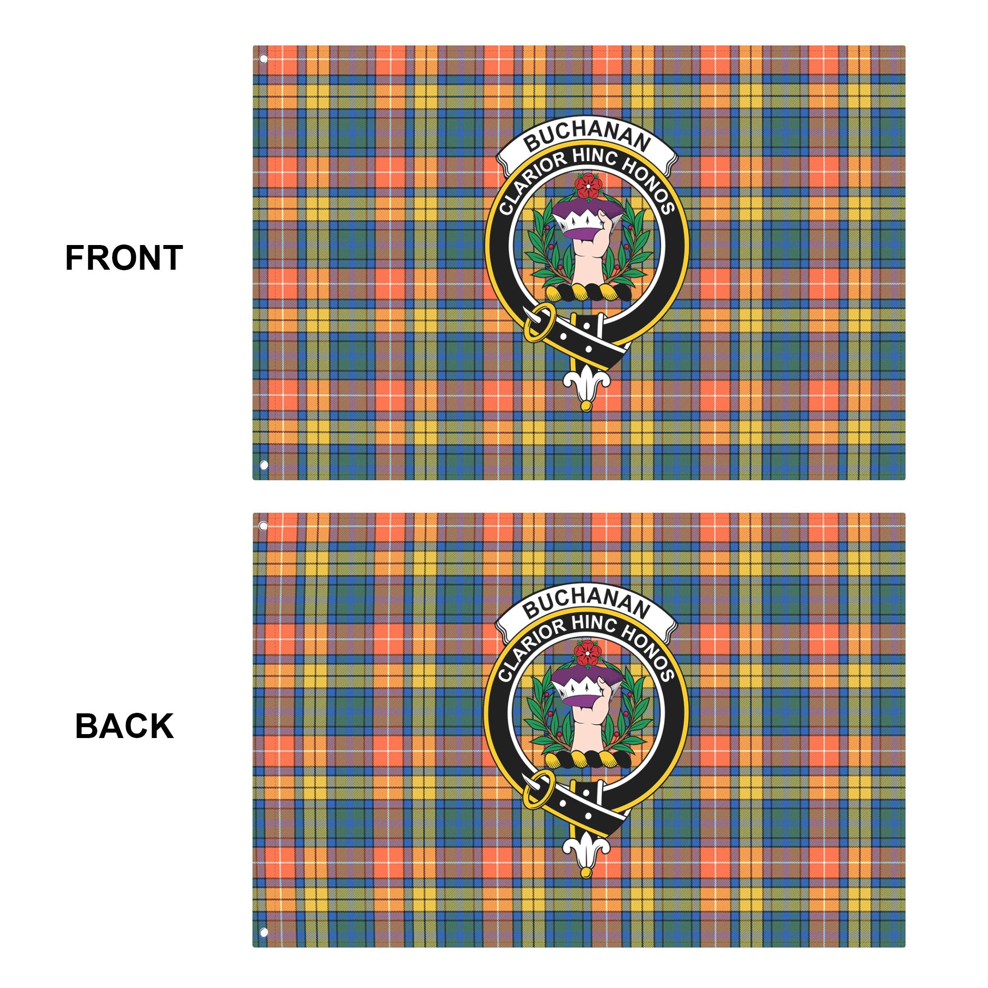 Buchanan Ancient Tartan Crest House Flag