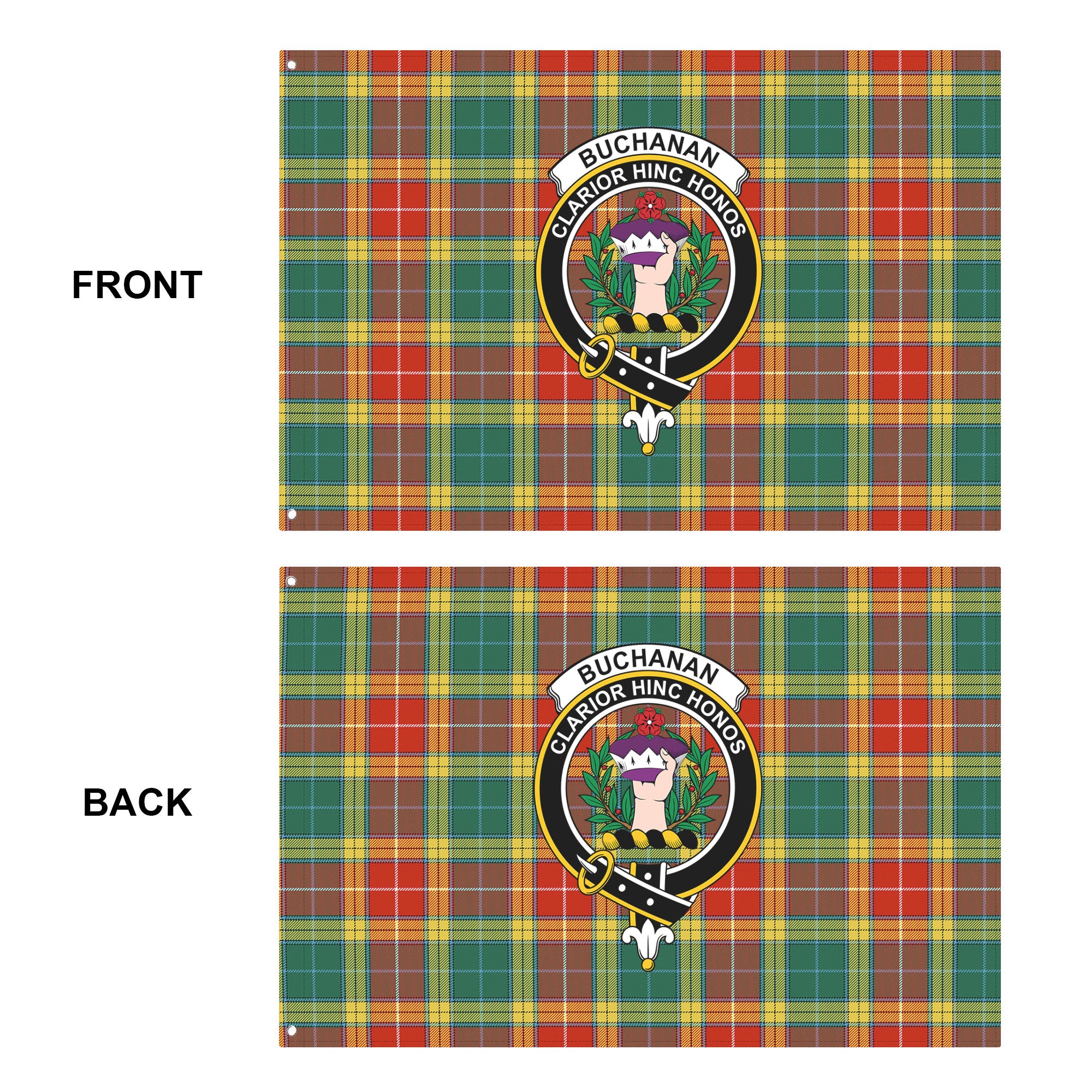Buchanan Old Sett Tartan Crest House Flag