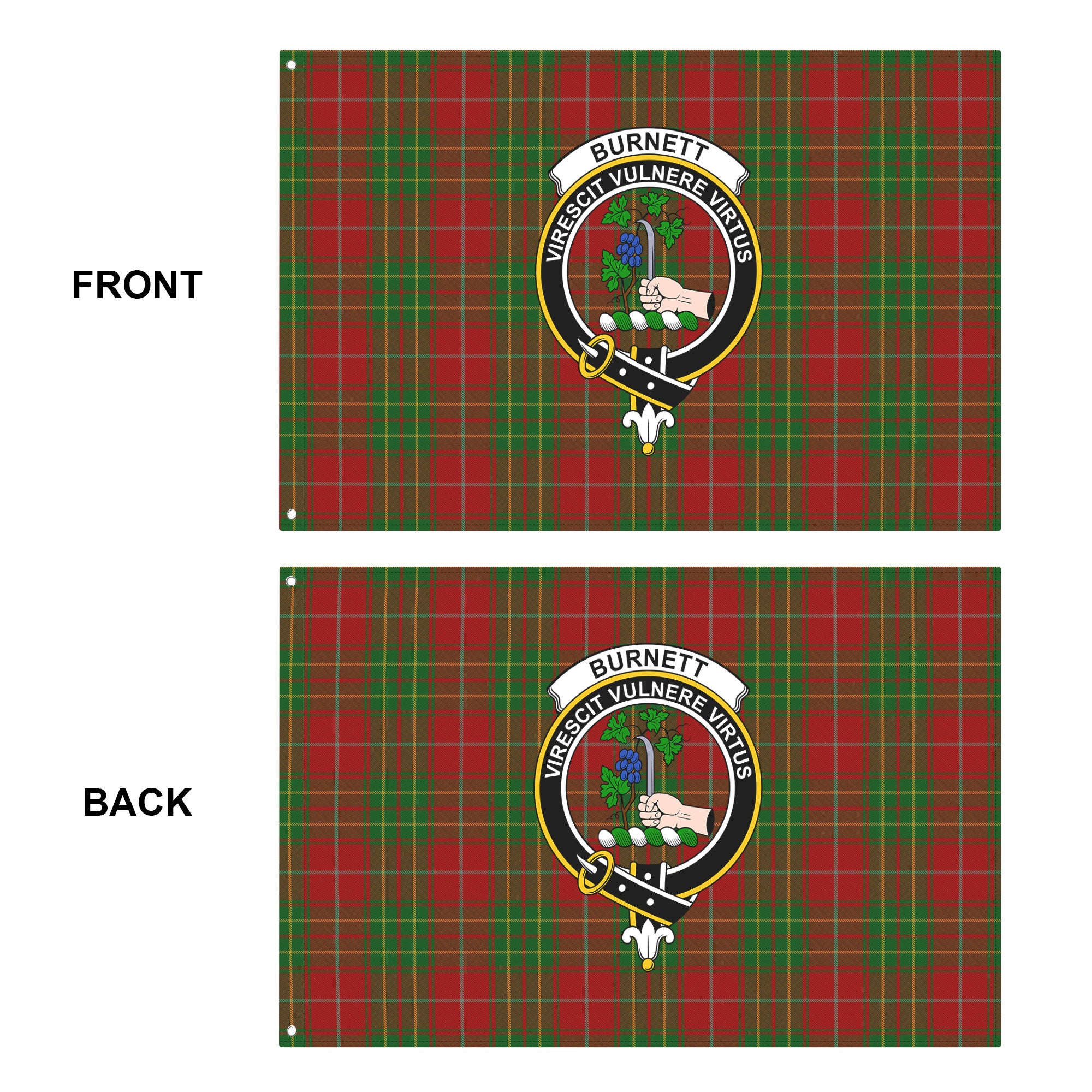 Burnett Tartan Crest House Flag