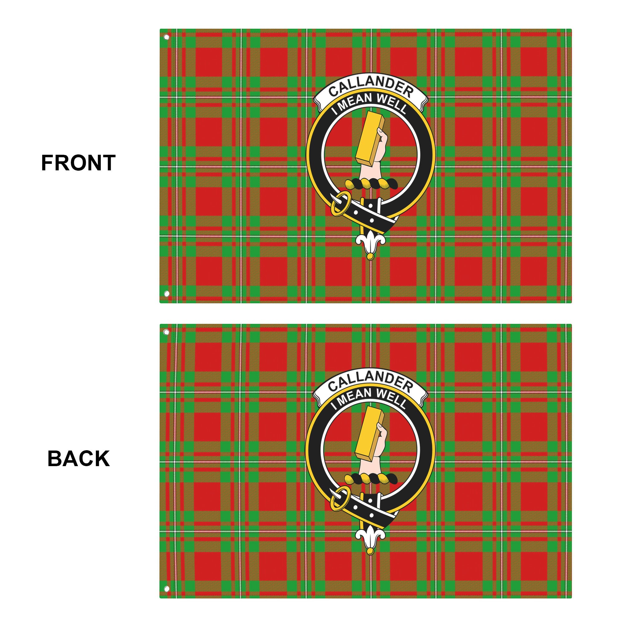 Callander Tartan Crest House Flag
