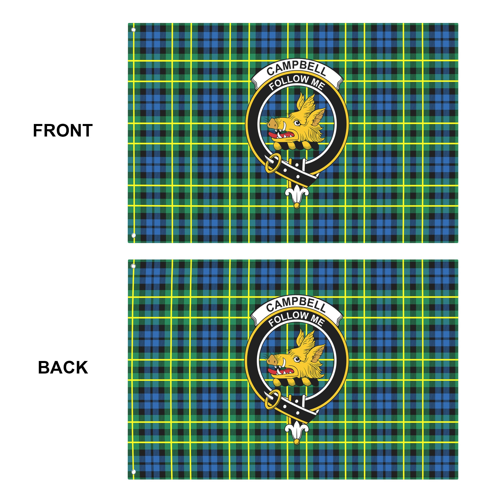 Campbell of Breadalbane Ancient Tartan Crest House Flag