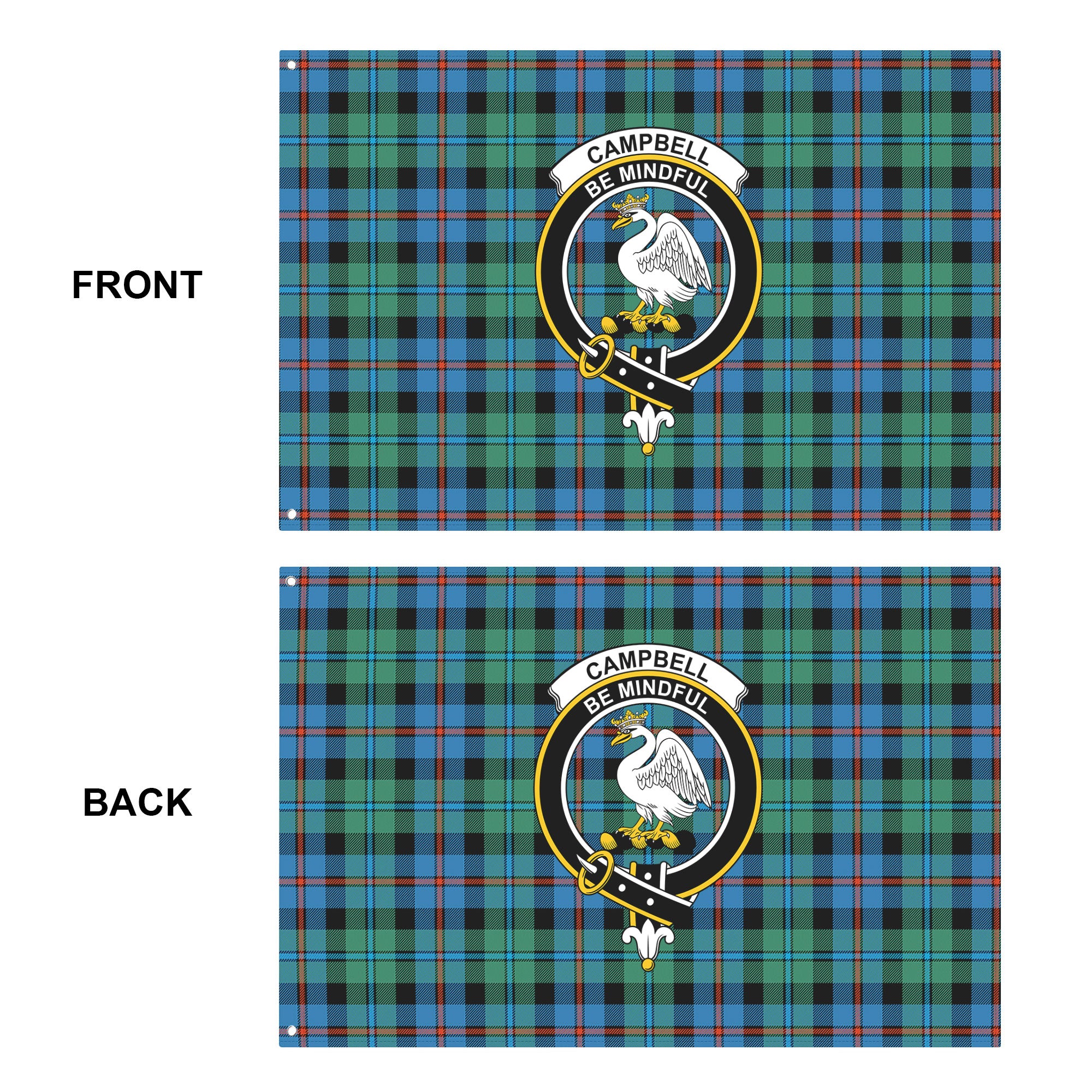Campbell of Cawdor Ancient Tartan Crest House Flag