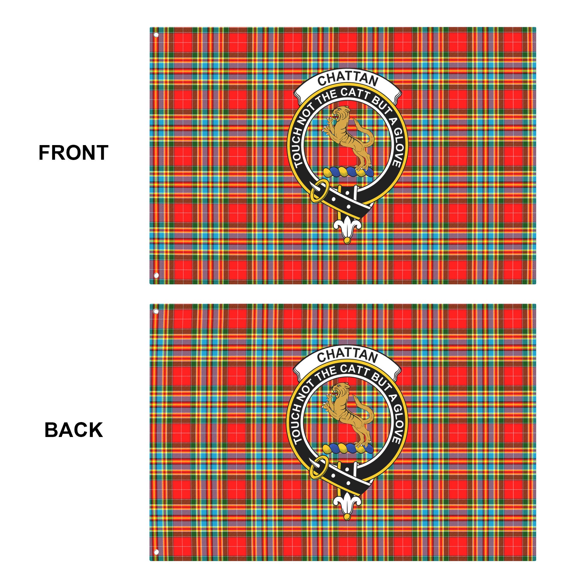 Chattan Tartan Crest House Flag