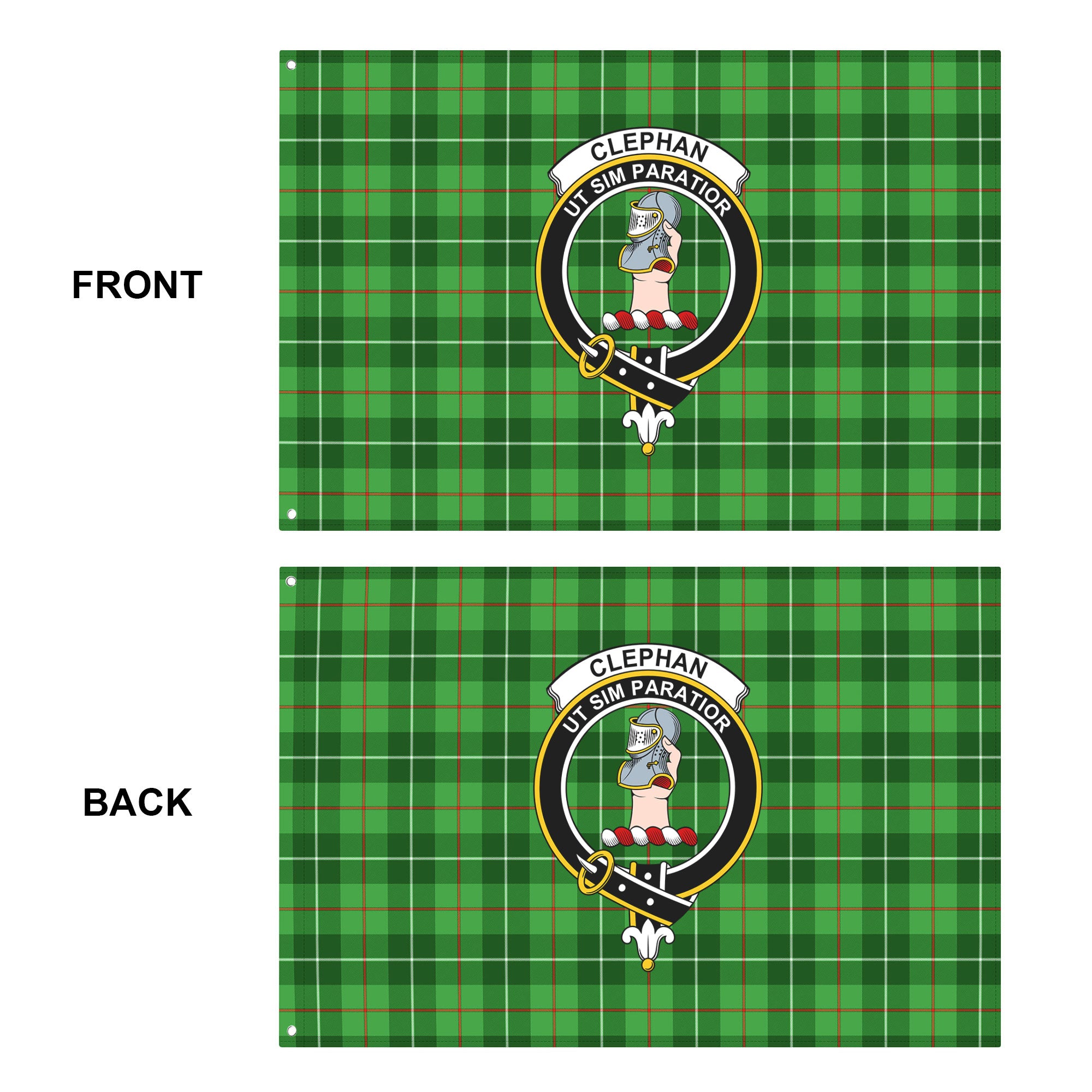 Clephan (or Clephane) Tartan Crest House Flag