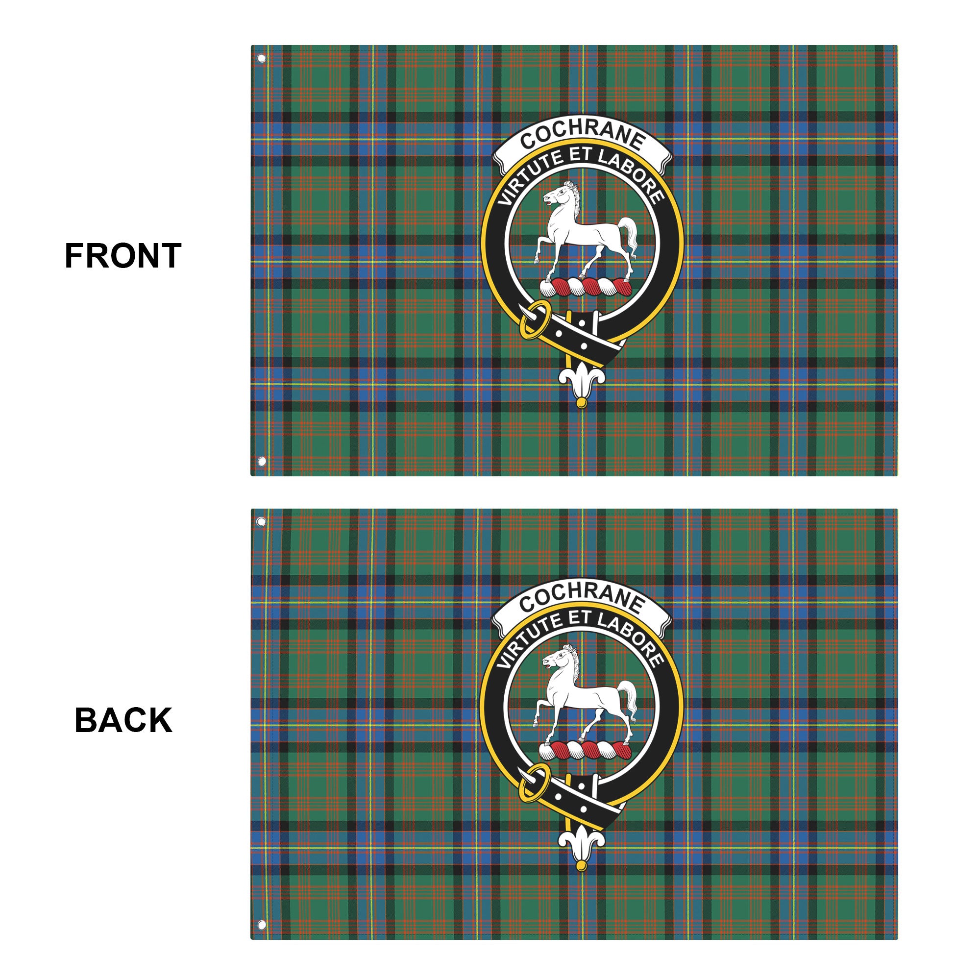 Cochrane Ancient Tartan Crest House Flag