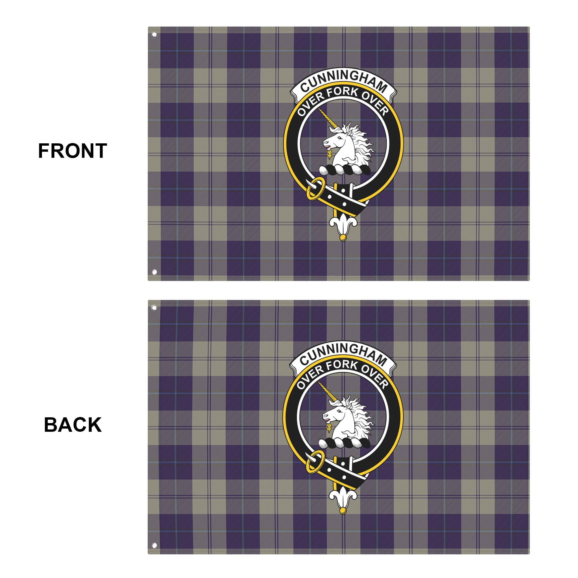 Cunningham Dress Blue Dancers Tartan Crest House Flag