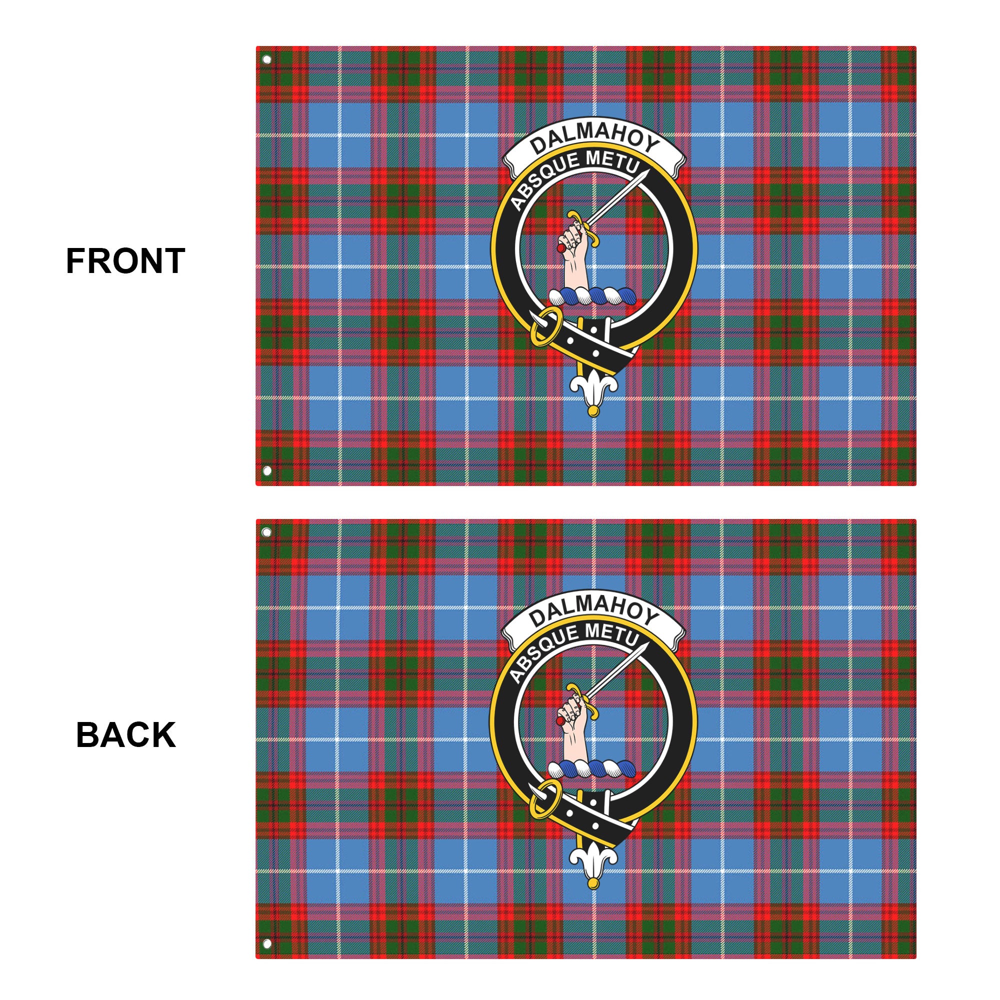 Dalmahoy Tartan Crest House Flag