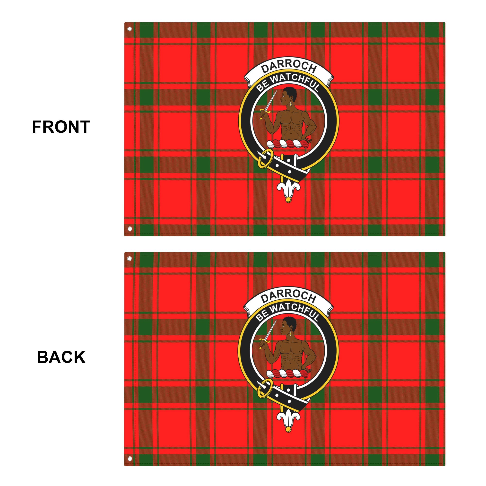 Darroch (Gourock) Tartan Crest House Flag