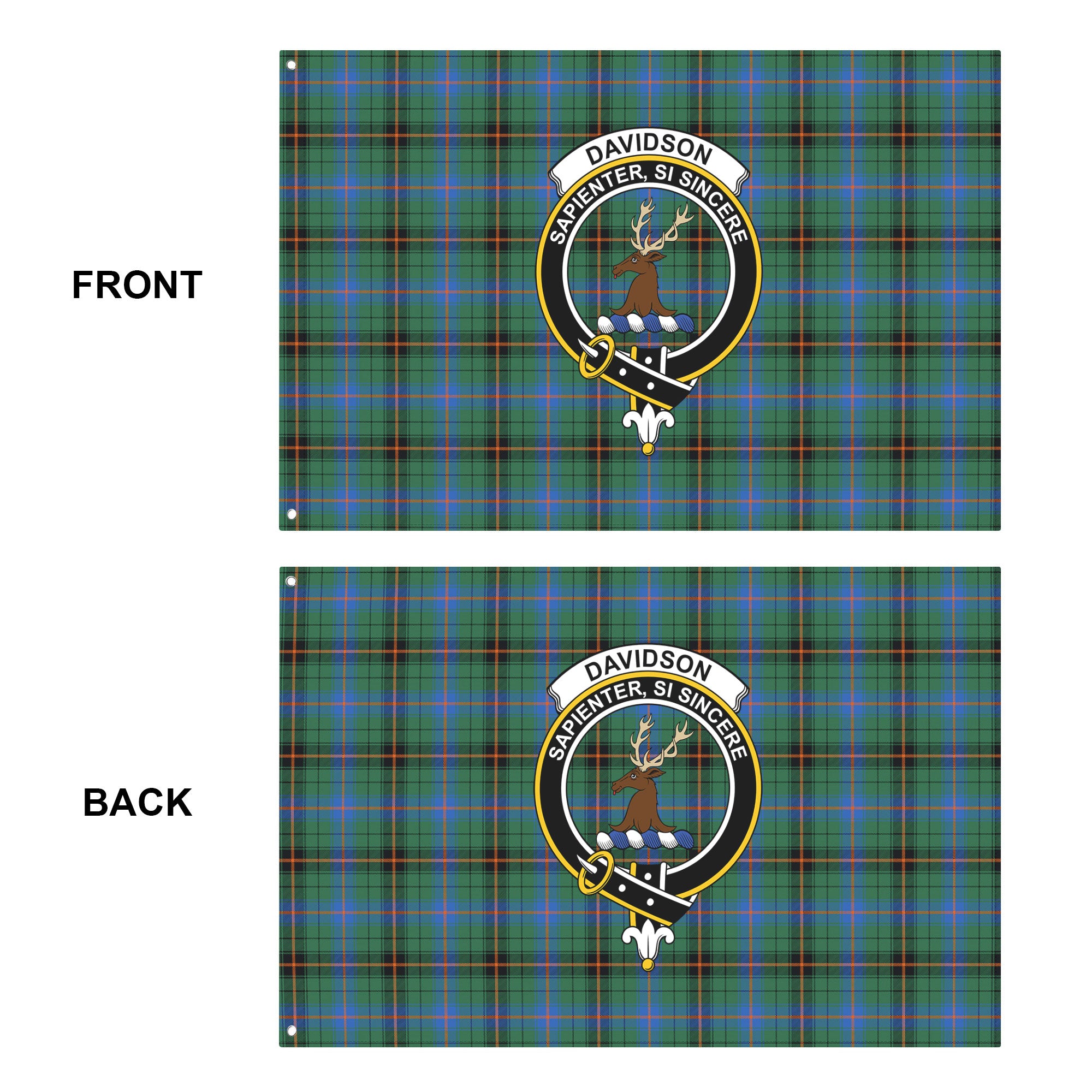 Davidson Ancient Tartan Crest House Flag