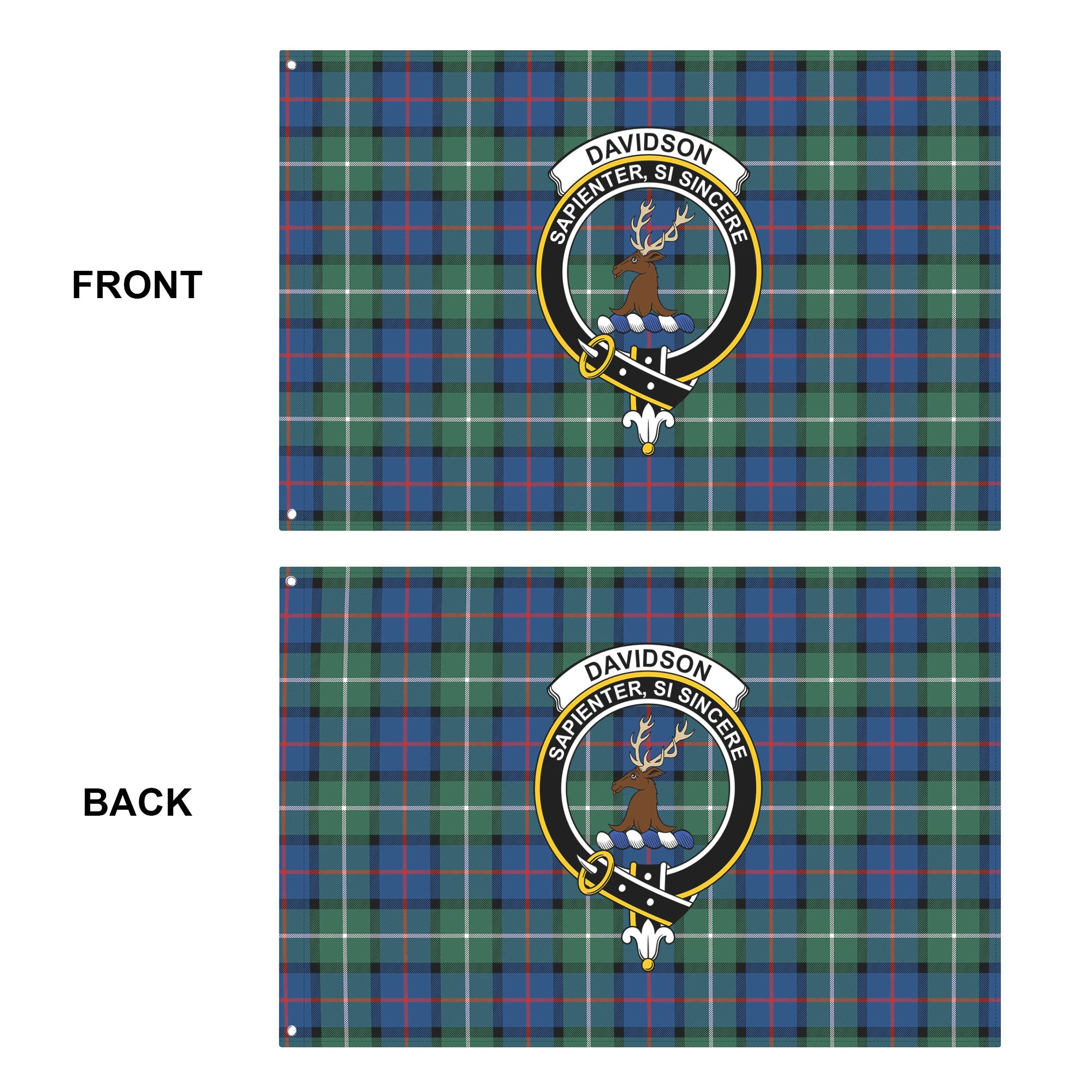 Davidson of Tulloch Tartan Crest House Flag