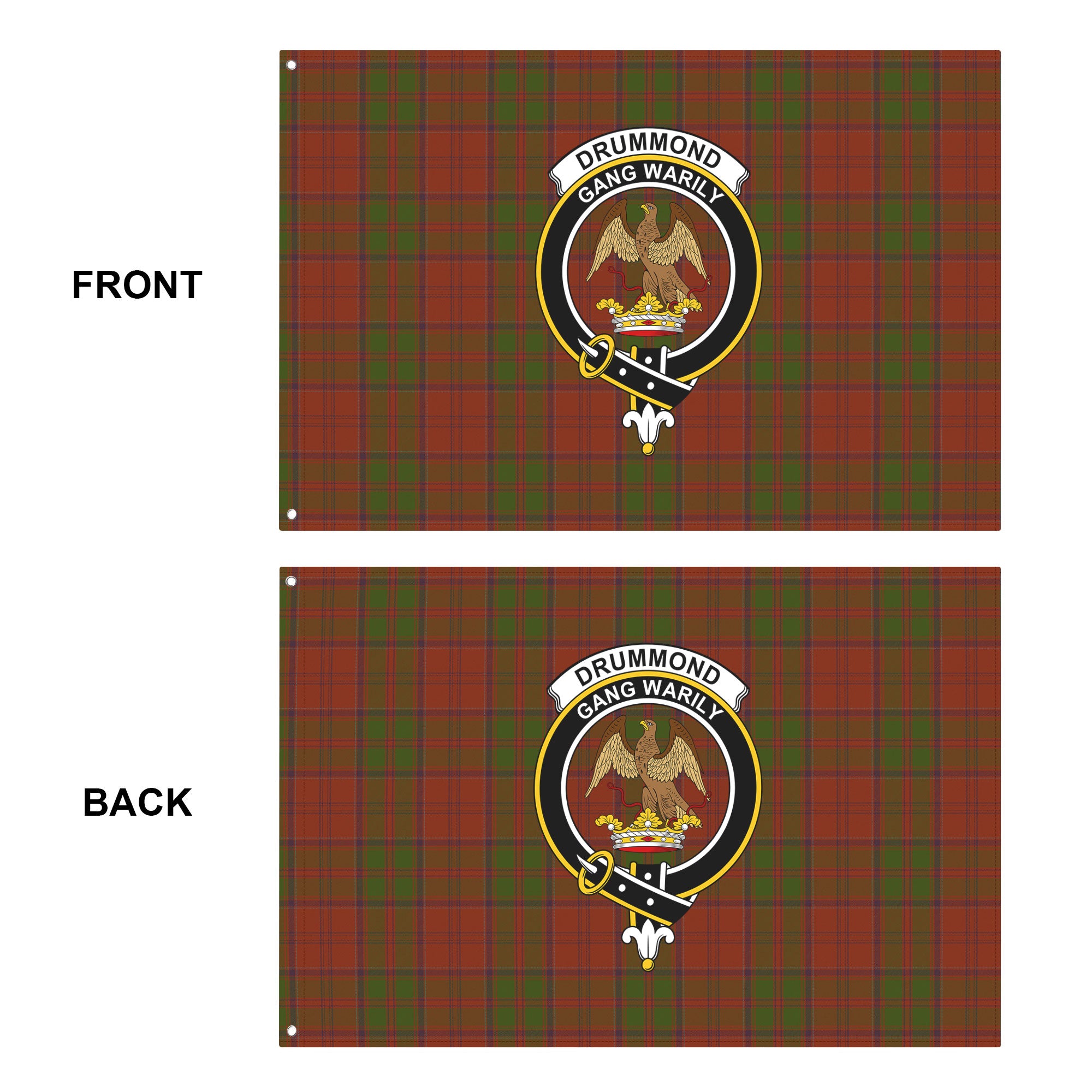 Drummond Clan Tartan Crest House Flag