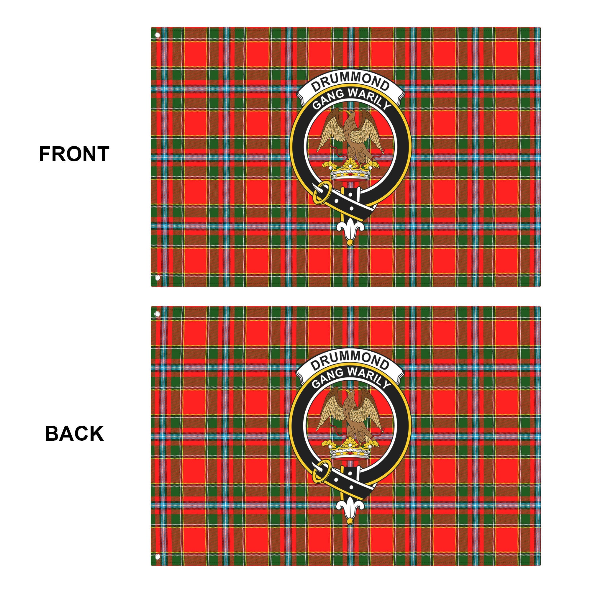 Drummond of Perth Tartan Crest House Flag