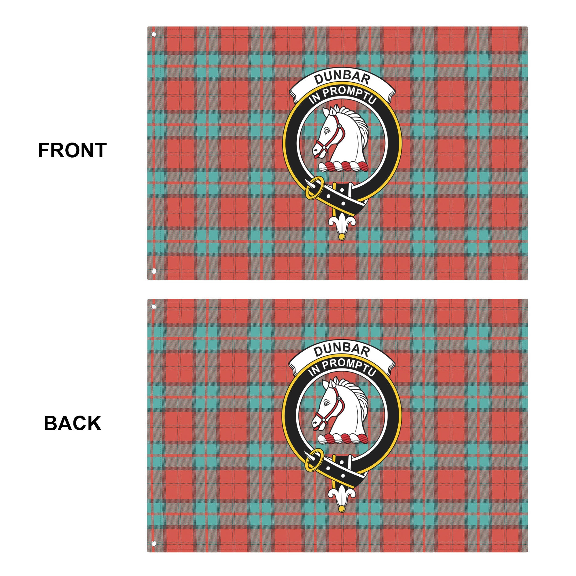 Dunbar Ancient Tartan Crest House Flag