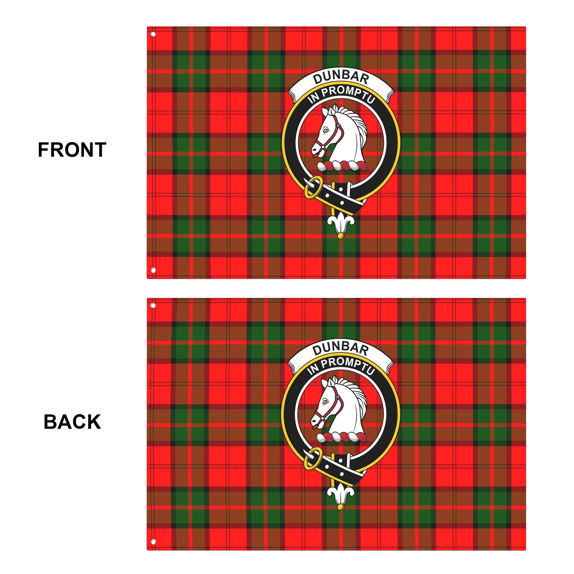 Dunbar Modern Tartan Crest House Flag