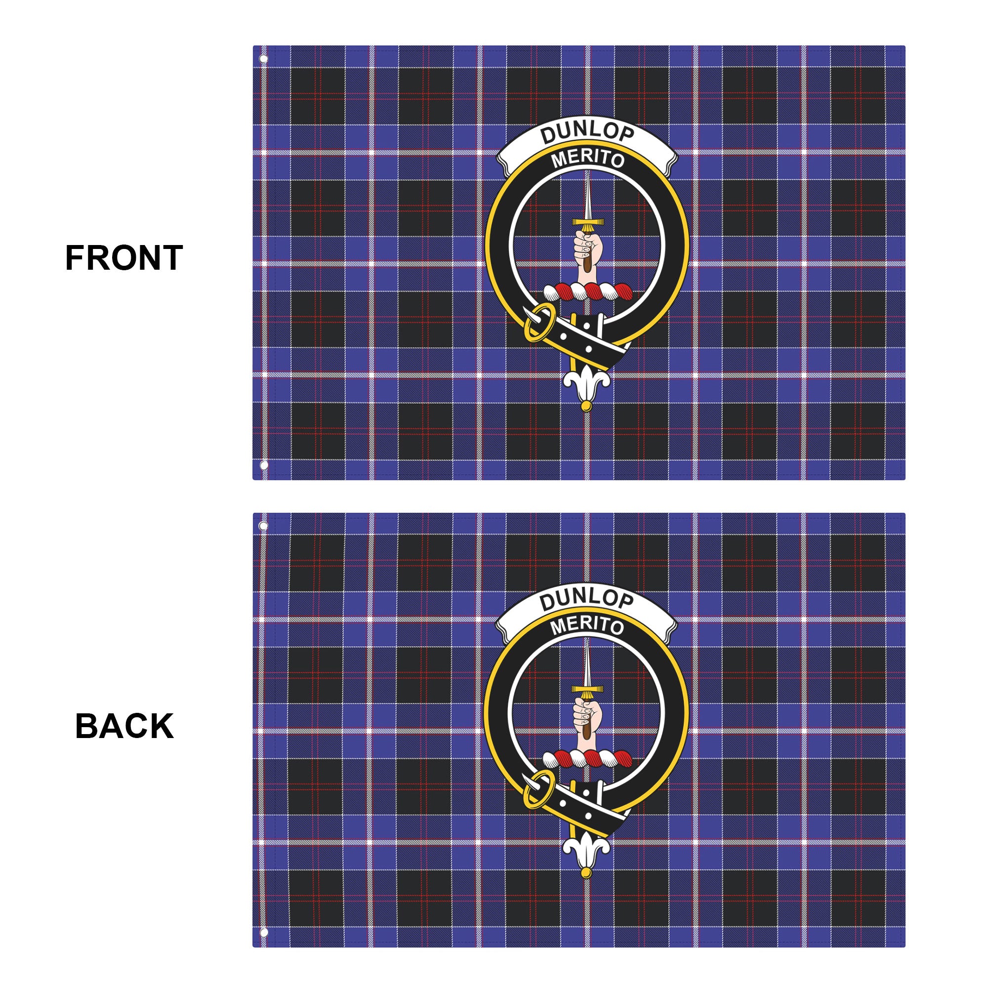 Dunlop Modern Tartan Crest House Flag