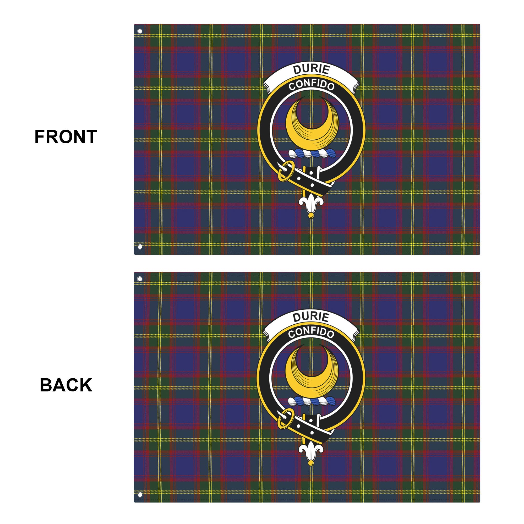 Durie Tartan Crest House Flag