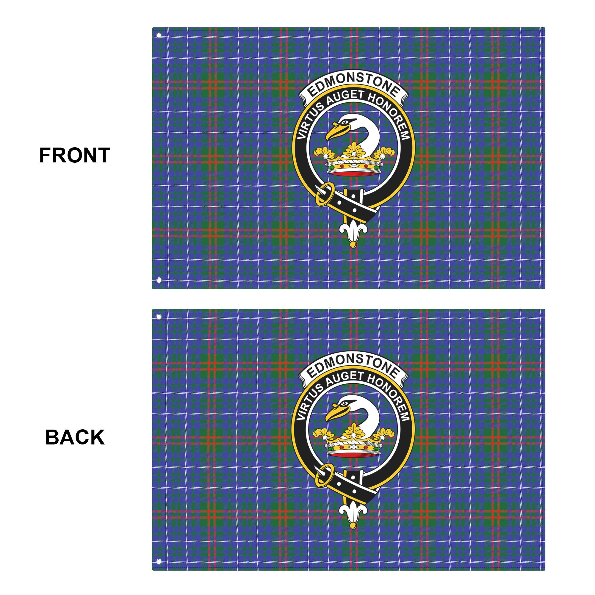 Edmonstone Tartan Crest House Flag