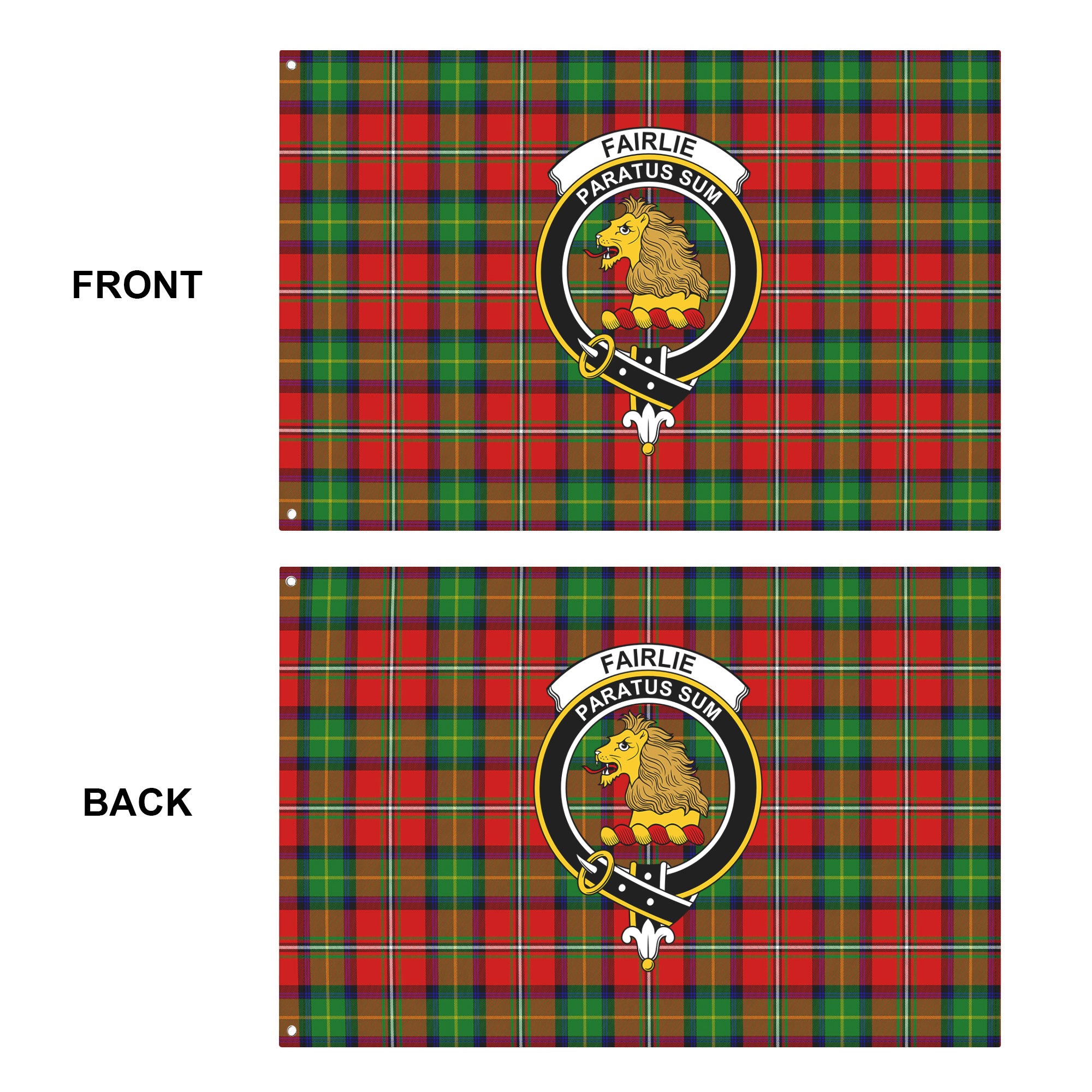 Fairlie Tartan Crest House Flag