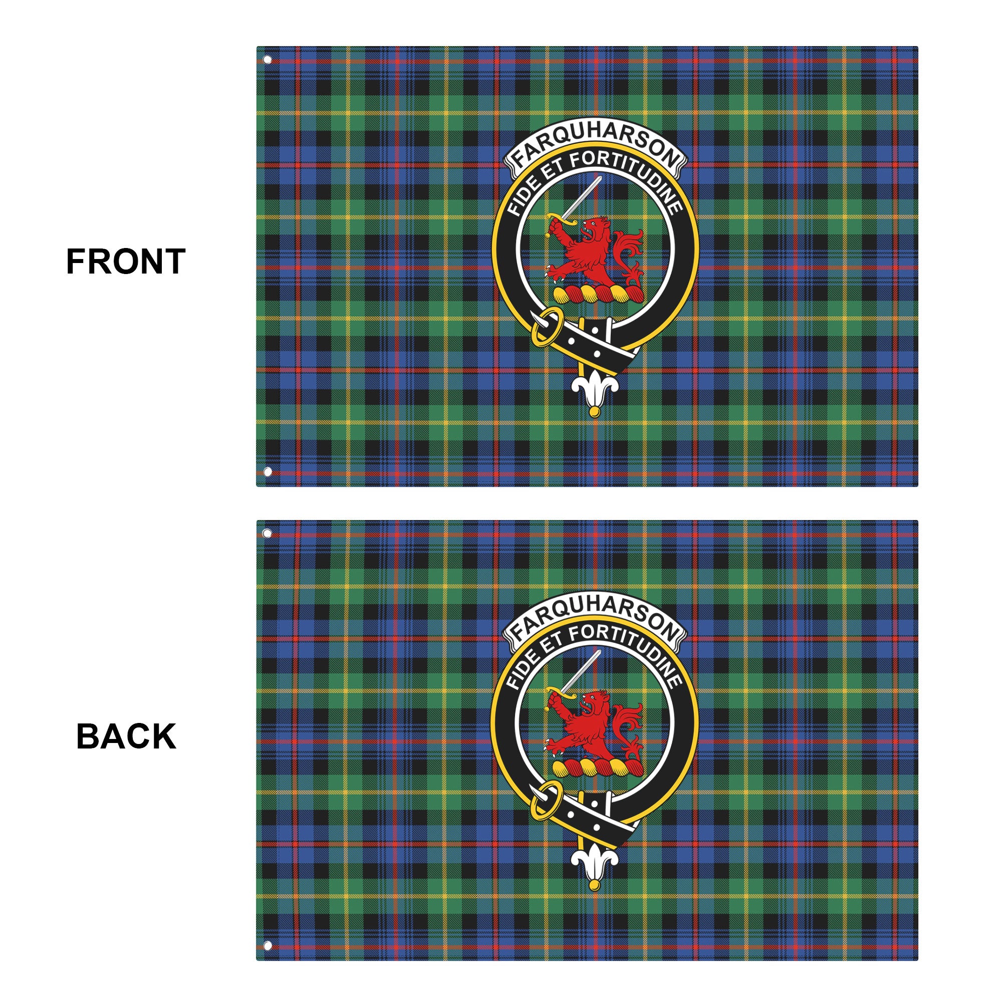 Farquharson Ancient Tartan Crest House Flag