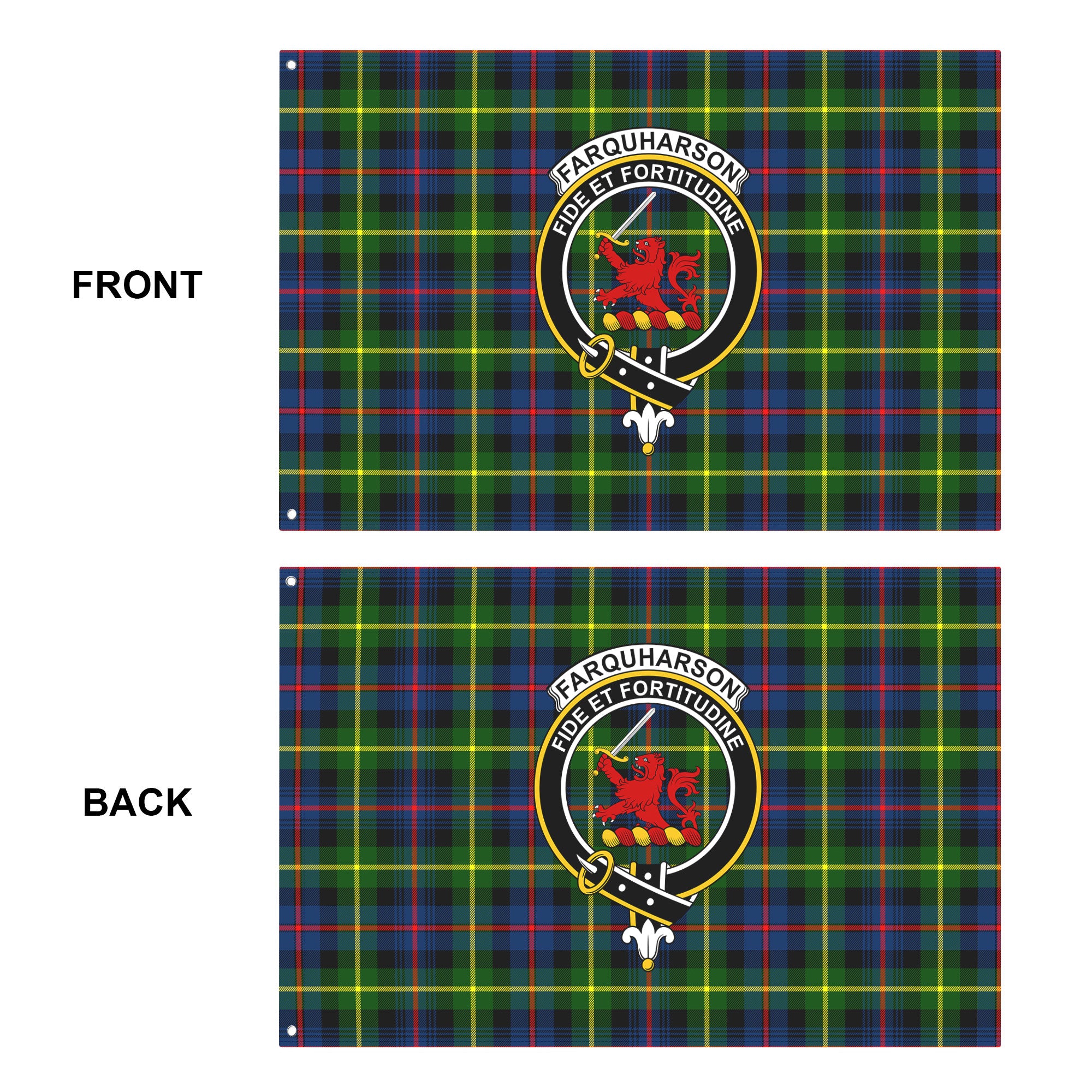 Farquharson Modern Tartan Crest House Flag