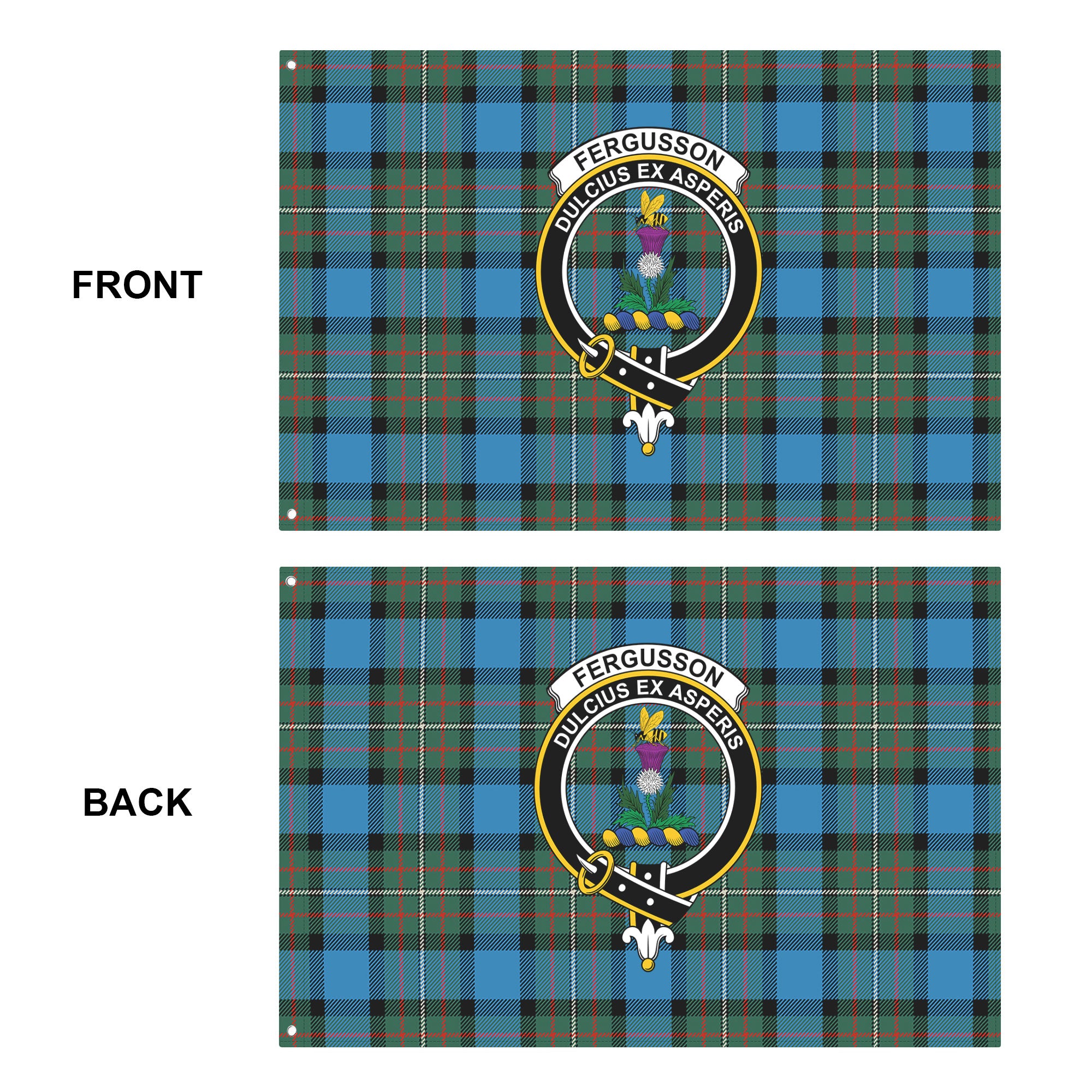 Fergusson Ancient Tartan Crest House Flag