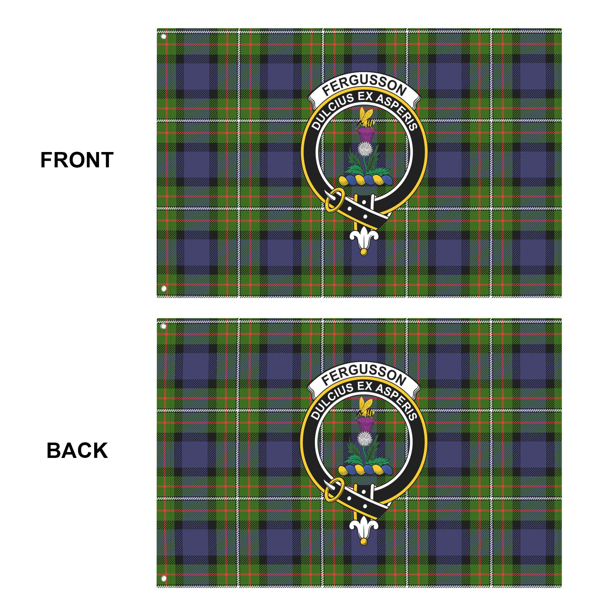 Fergusson Modern Tartan Crest House Flag