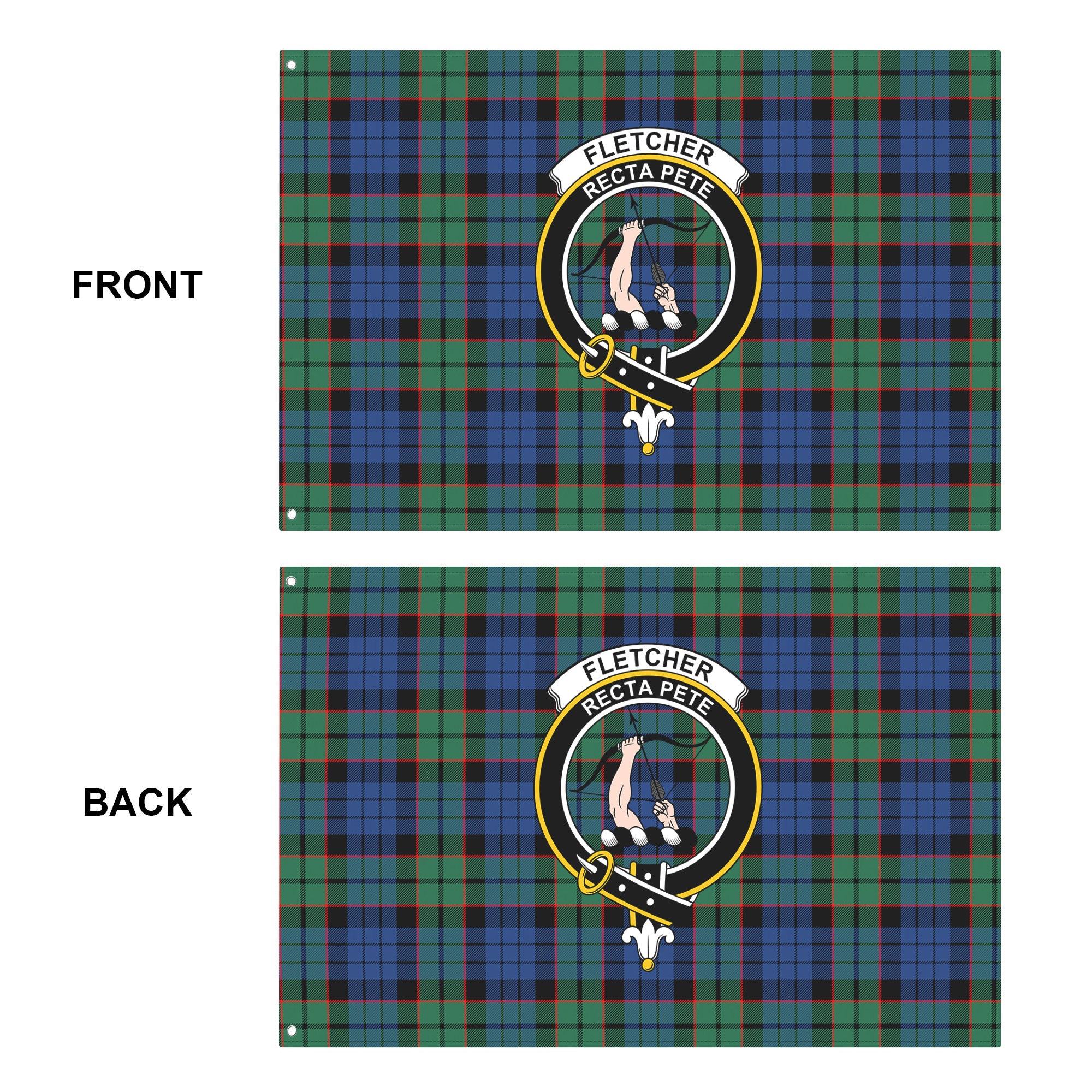 Fletcher Ancient Tartan Crest House Flag