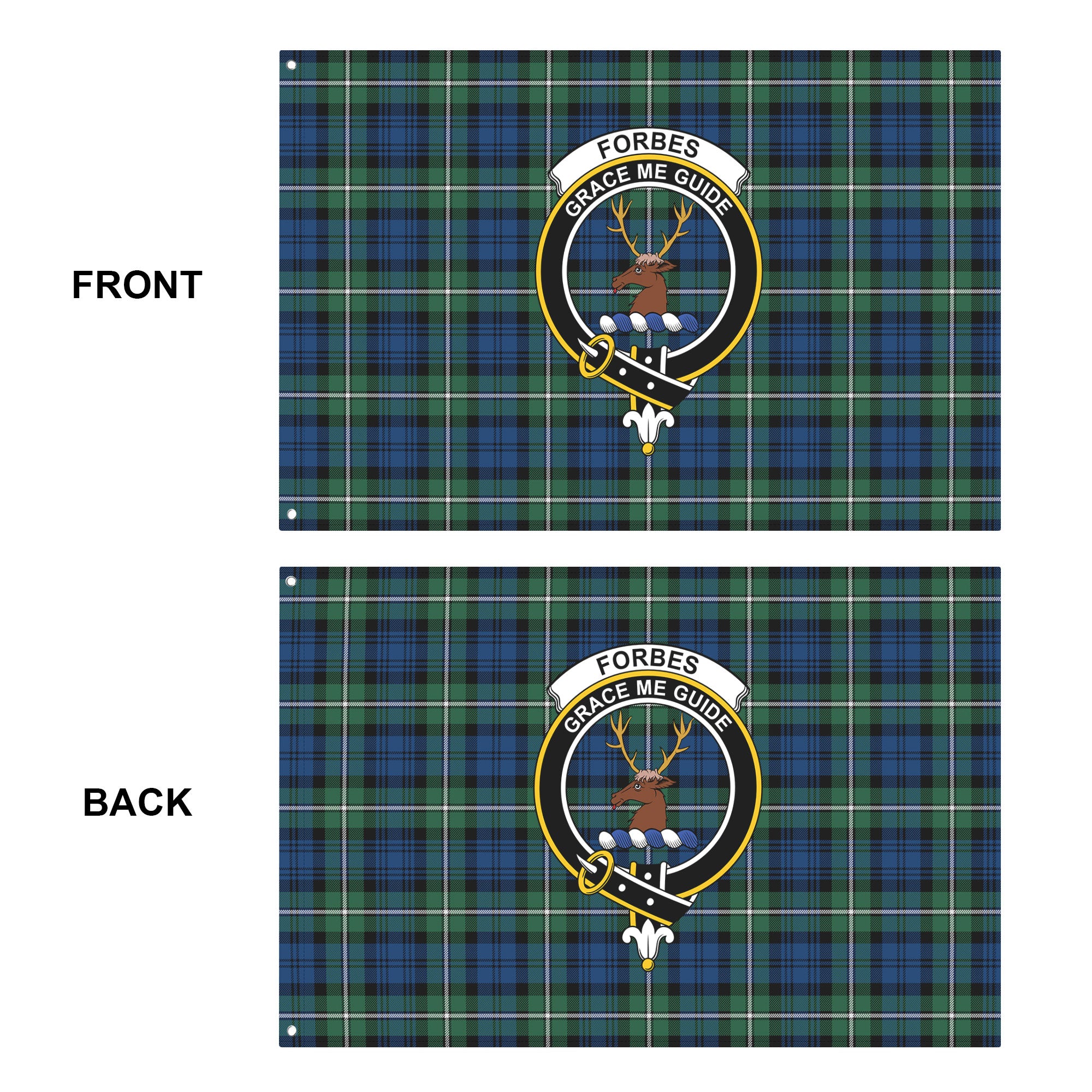 Forbes Ancient Tartan Crest House Flag