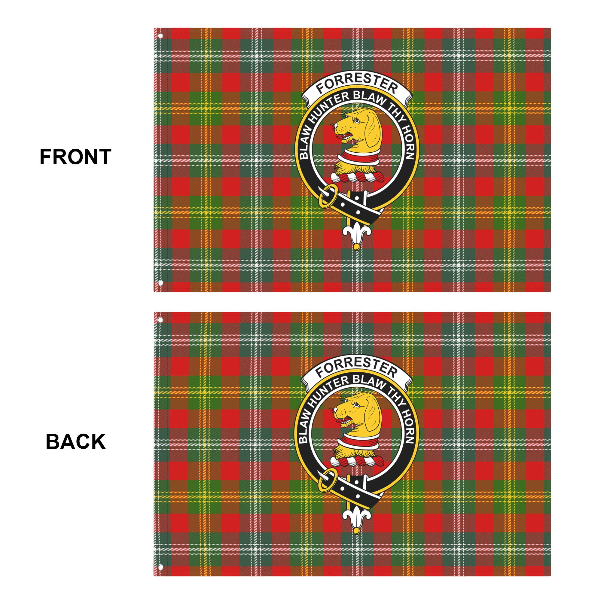 Forrester Tartan Crest House Flag