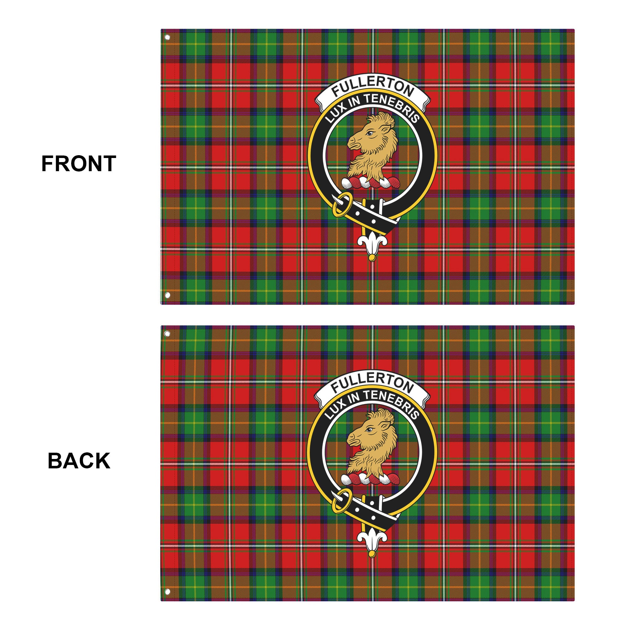 Fullerton Tartan Crest House Flag