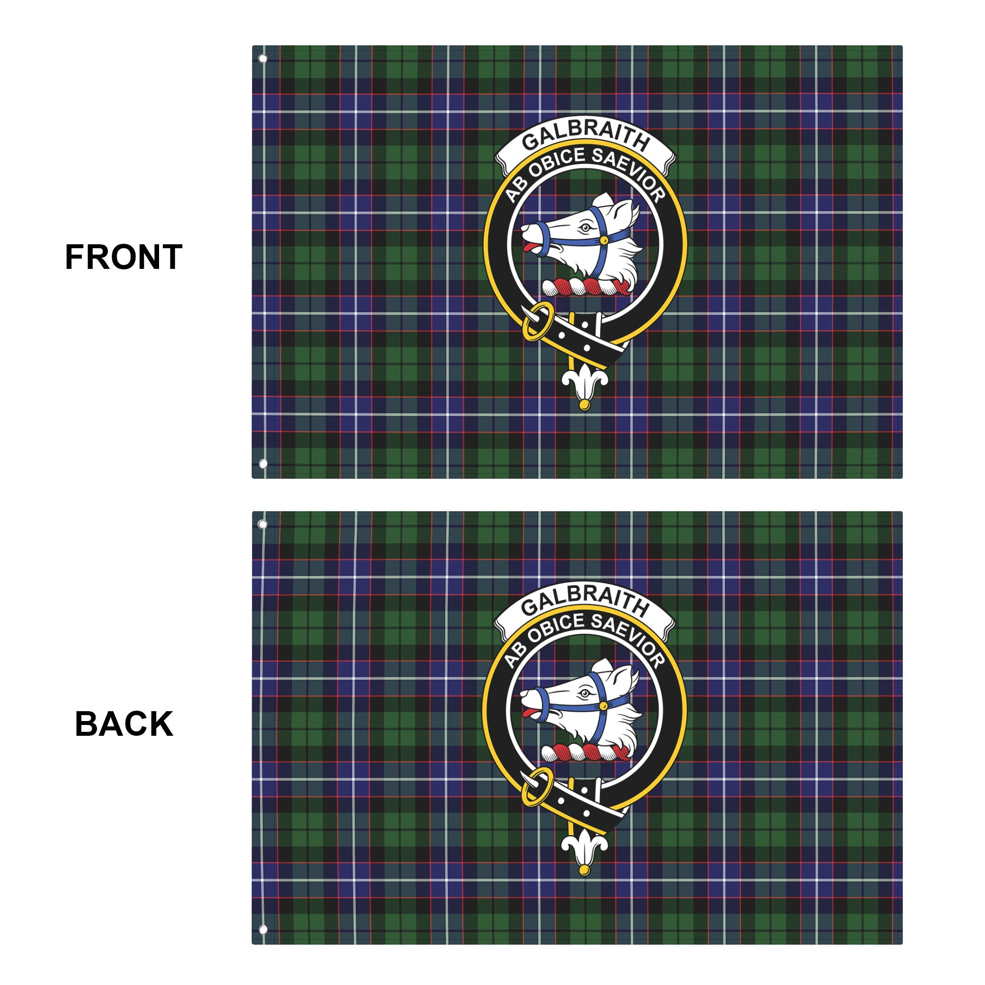 Galbraith Modern Tartan Crest House Flag