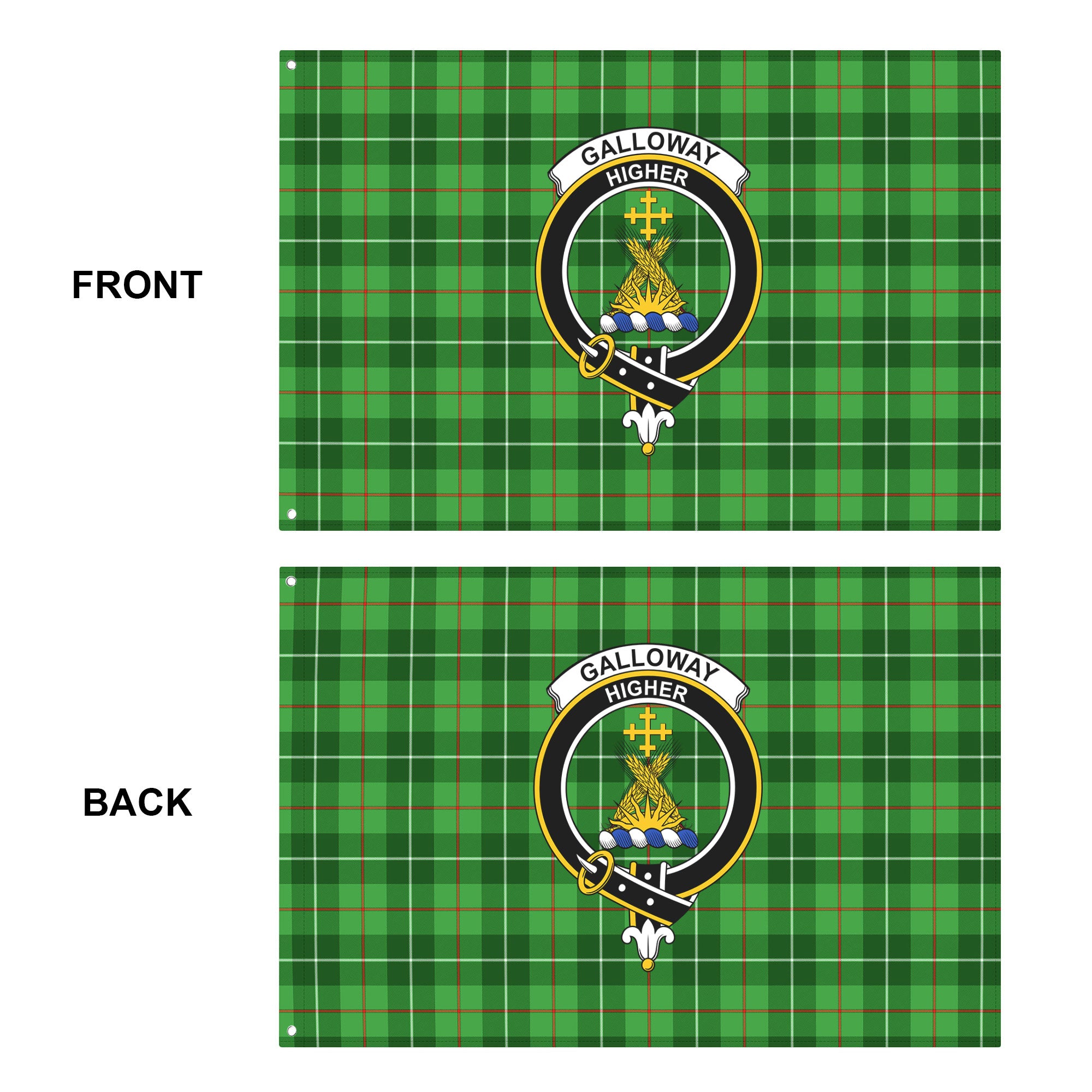 Galloway District Tartan Crest House Flag