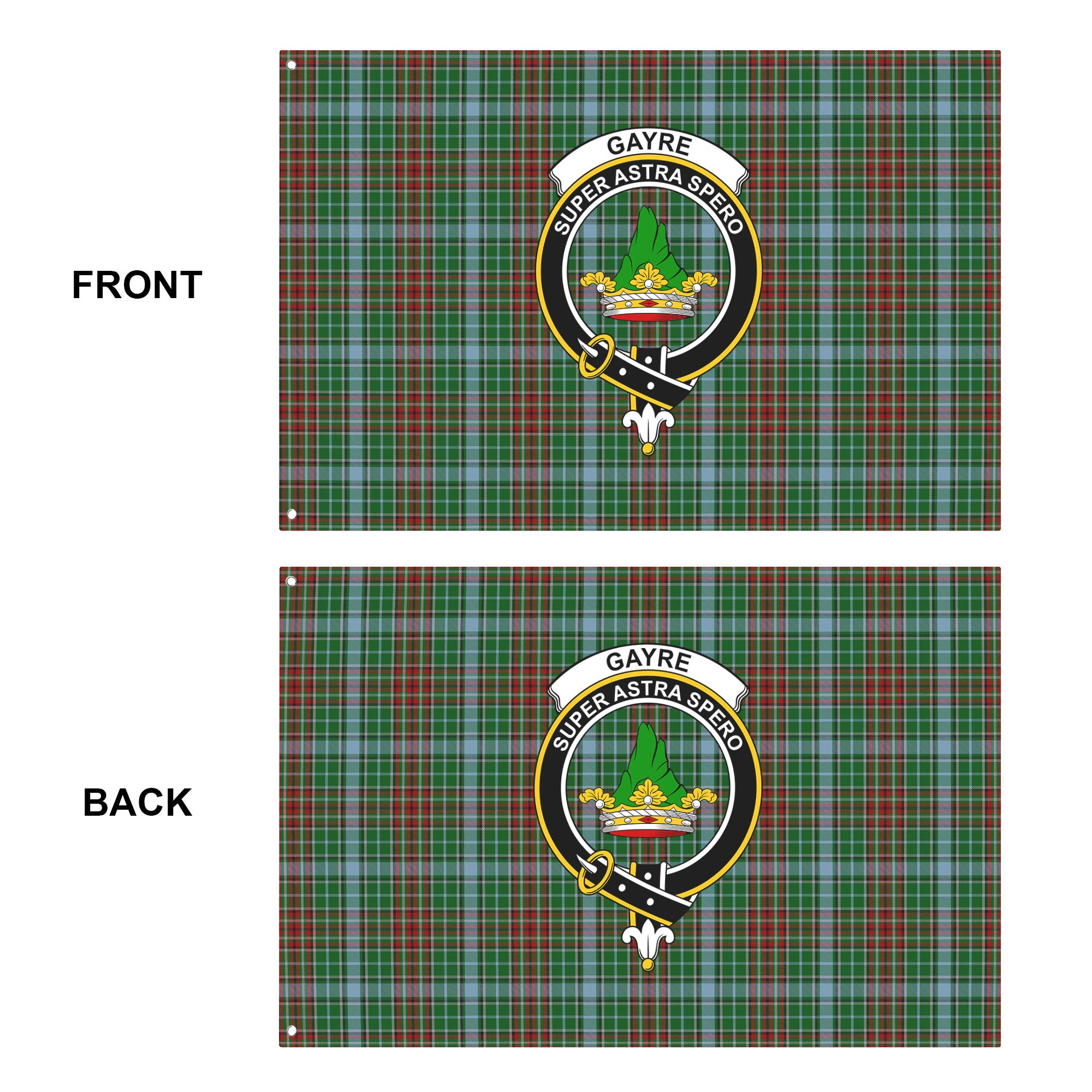 Gayre Tartan Crest House Flag