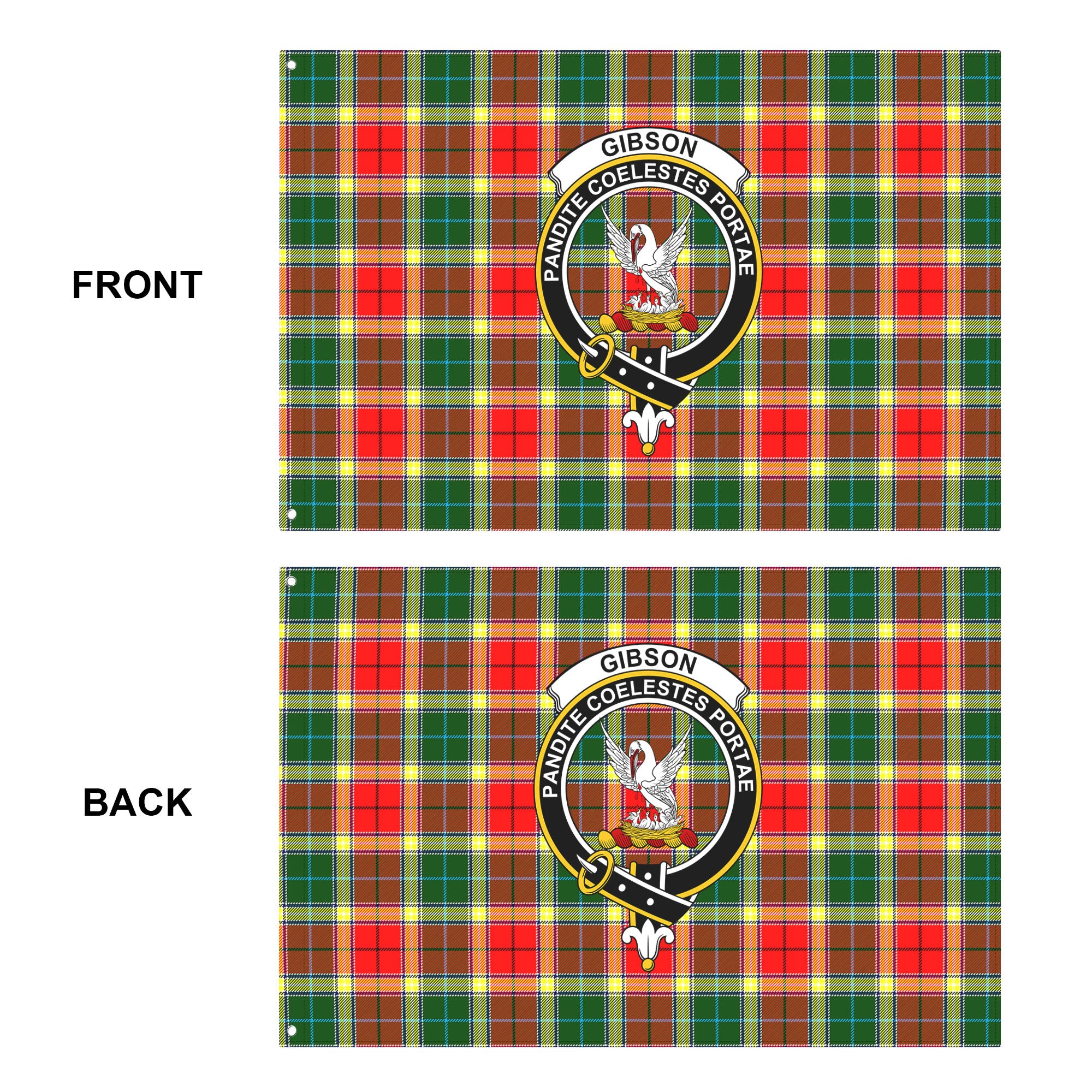 Gibson Tartan Crest House Flag