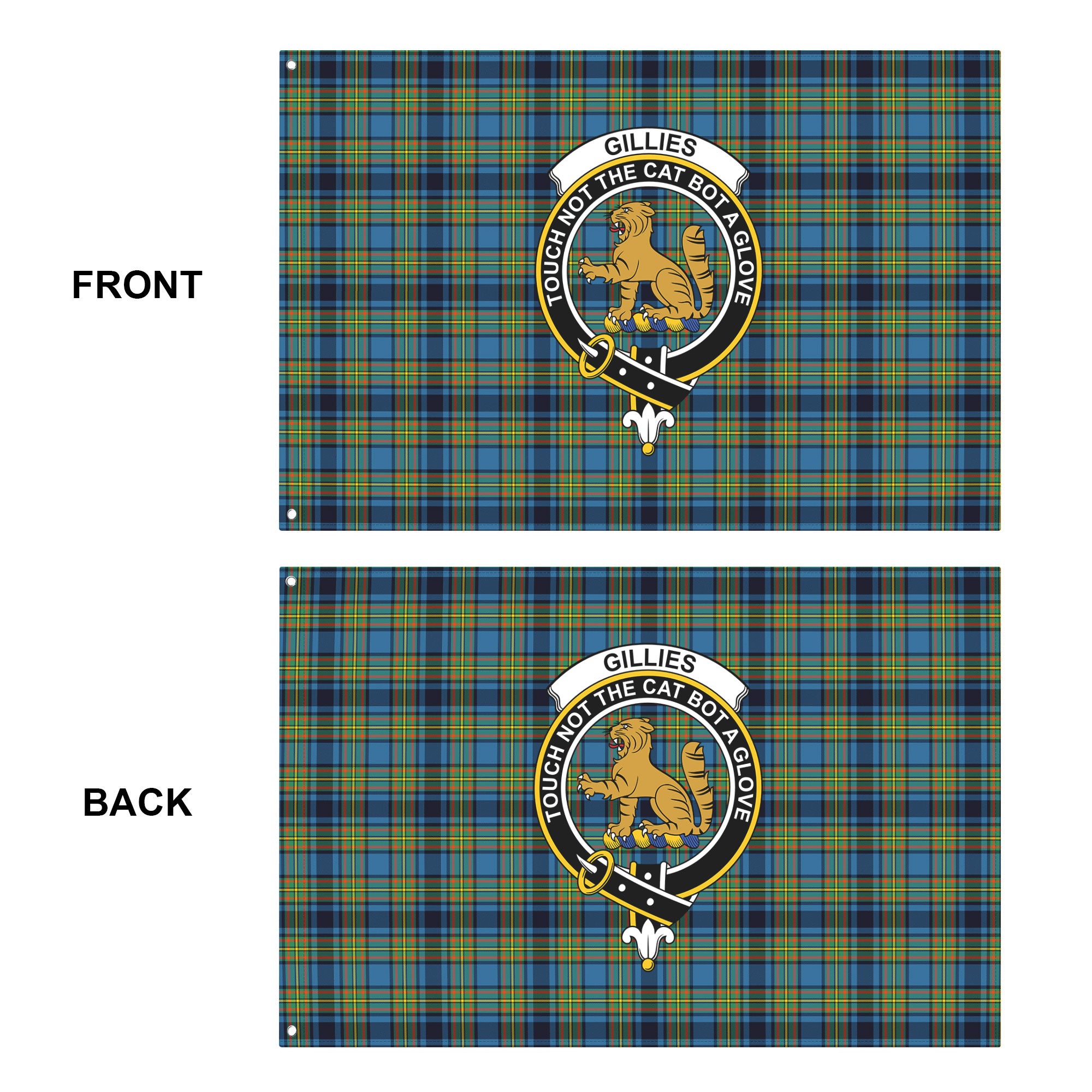 Gillies Ancient Tartan Crest House Flag