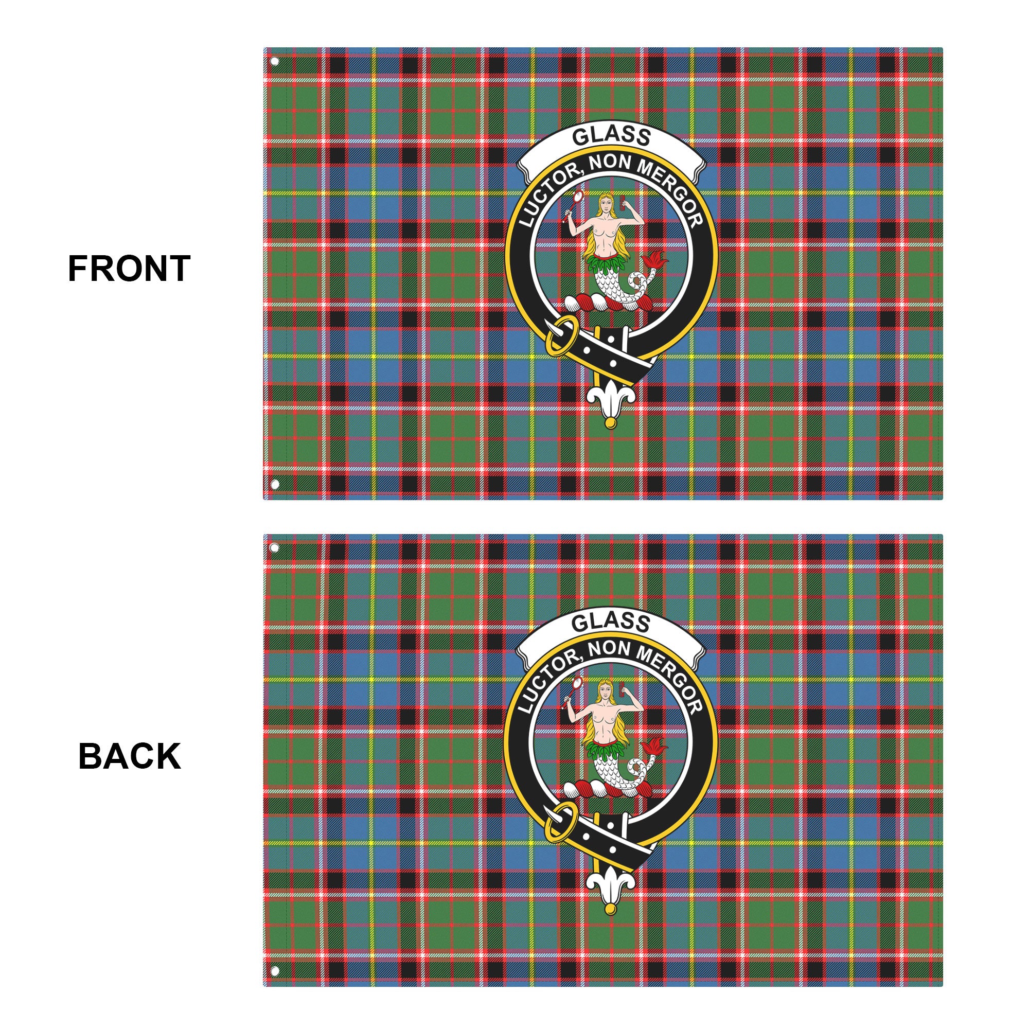 Glass Tartan Crest House Flag