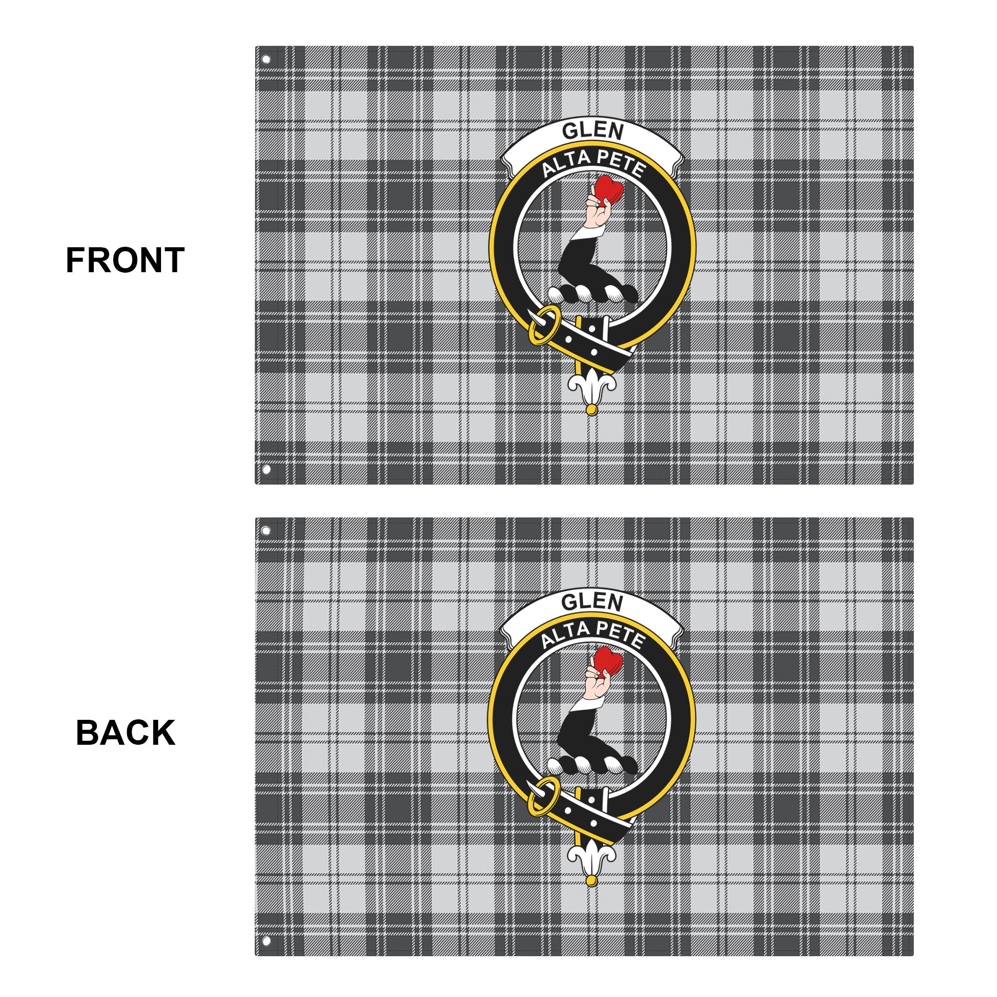 Glen Tartan Crest House Flag