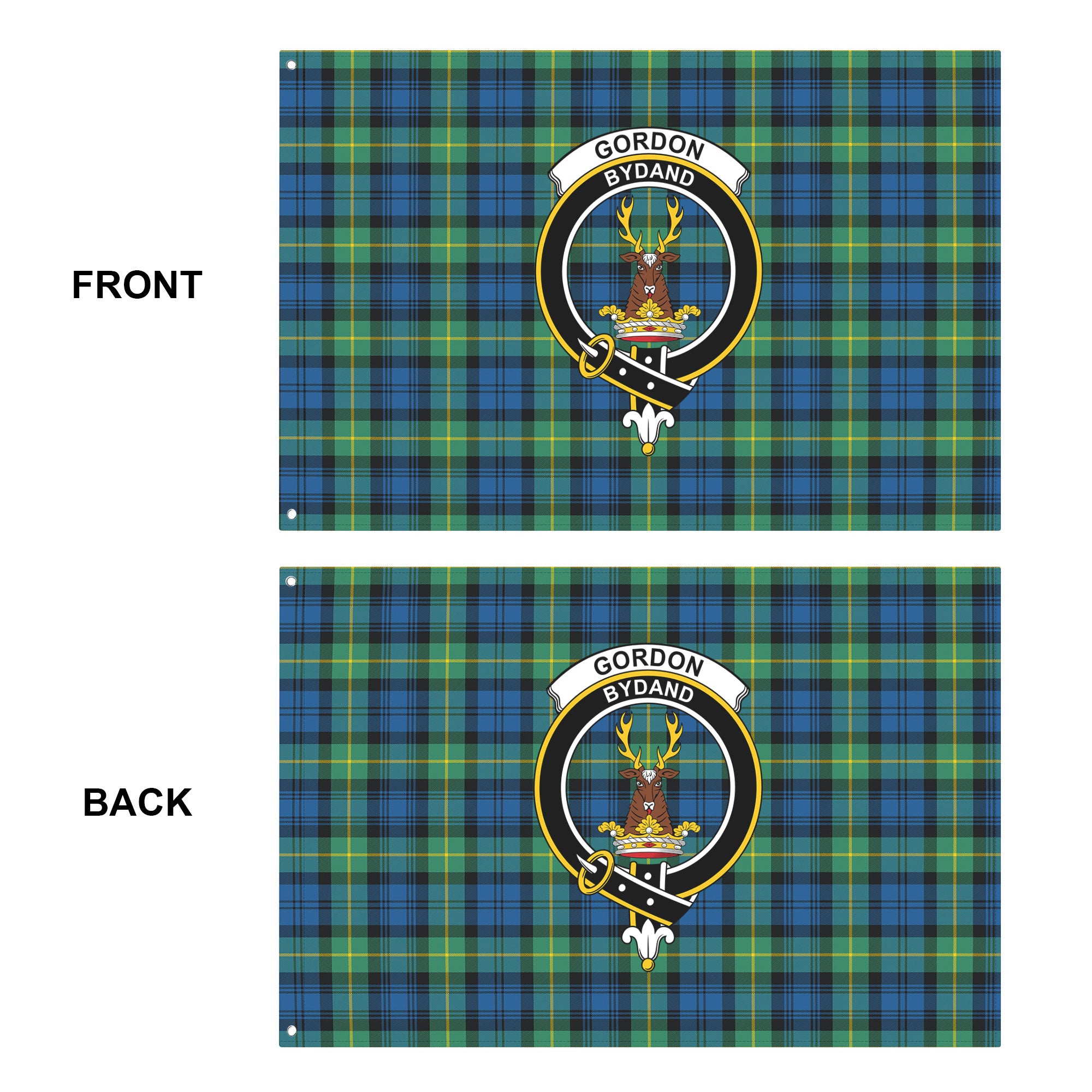Gordon Ancient Tartan Crest House Flag
