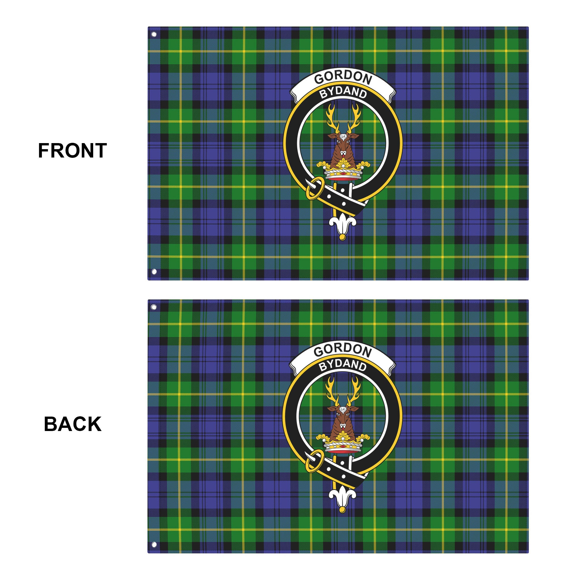 Gordon Modern Tartan Crest House Flag