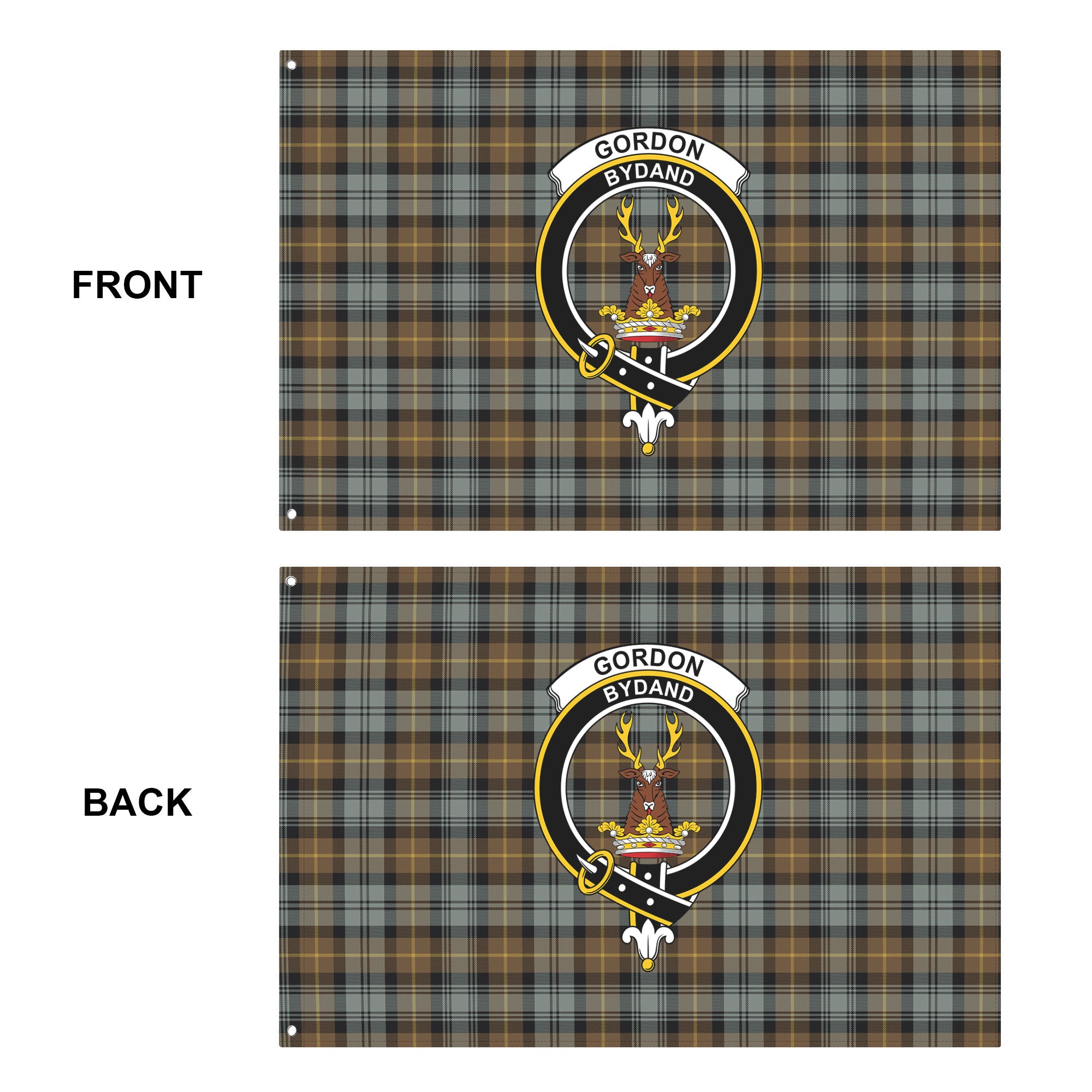 Gordon Weathered Tartan Crest House Flag