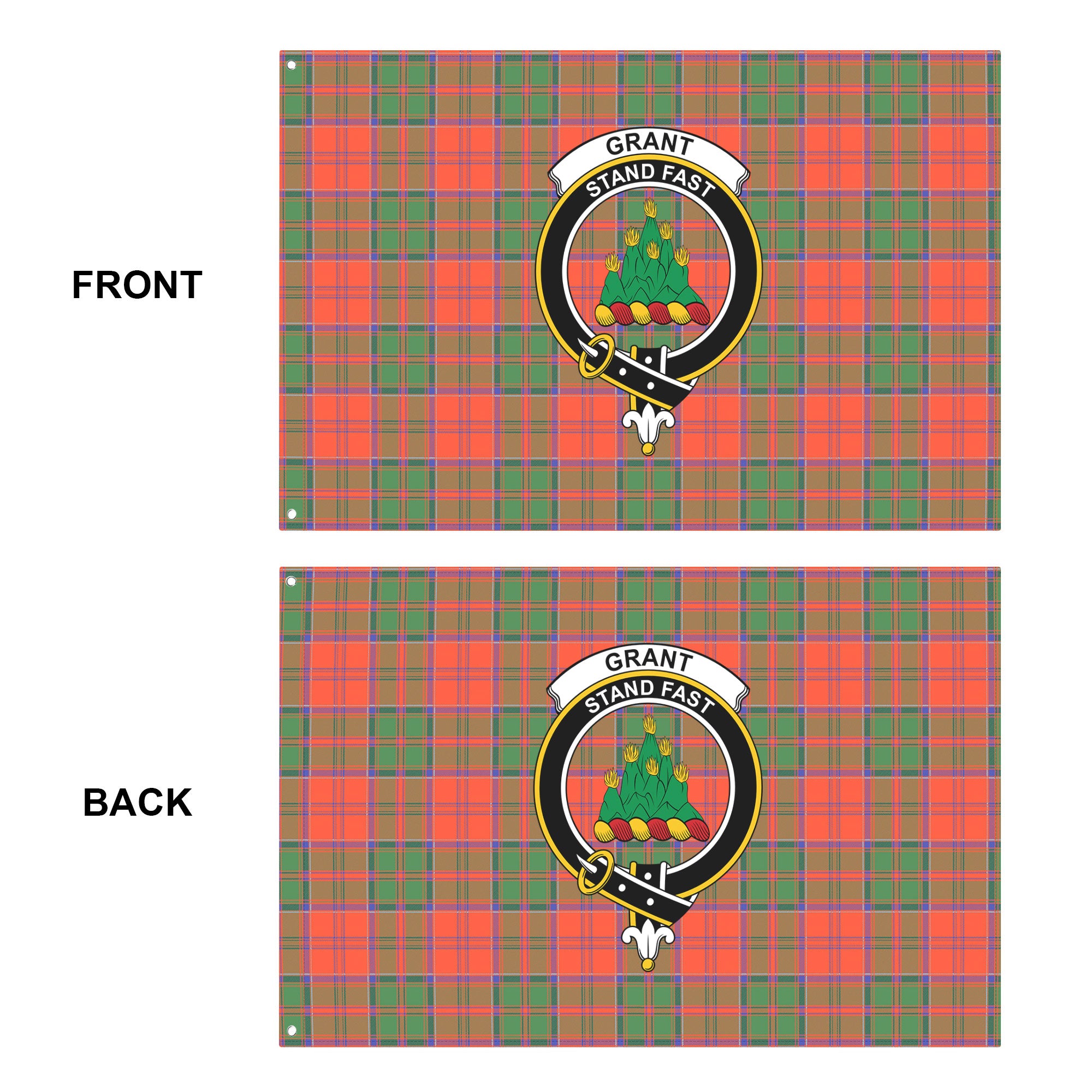 Grant Ancient Tartan Crest House Flag