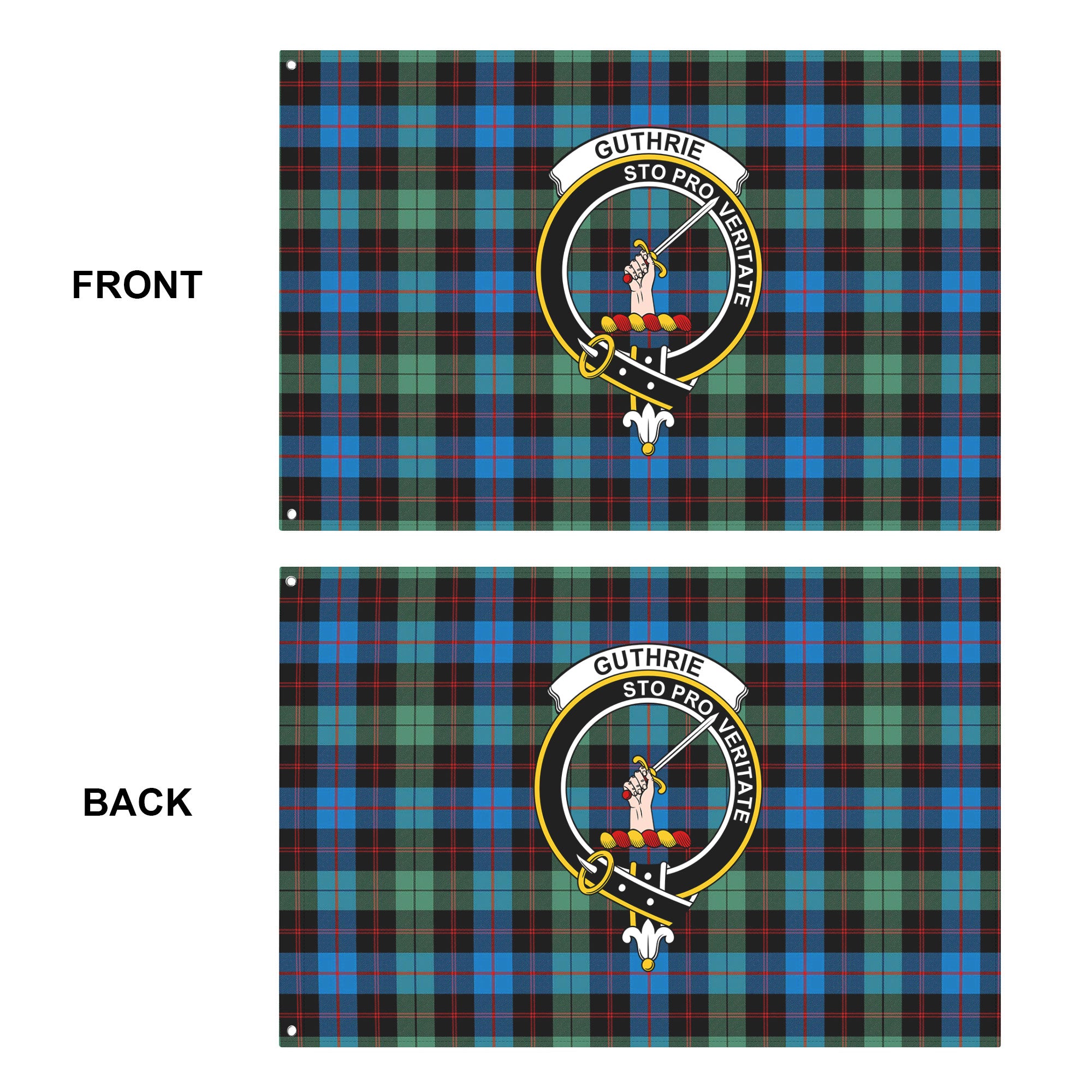 Guthrie Ancient Tartan Crest House Flag